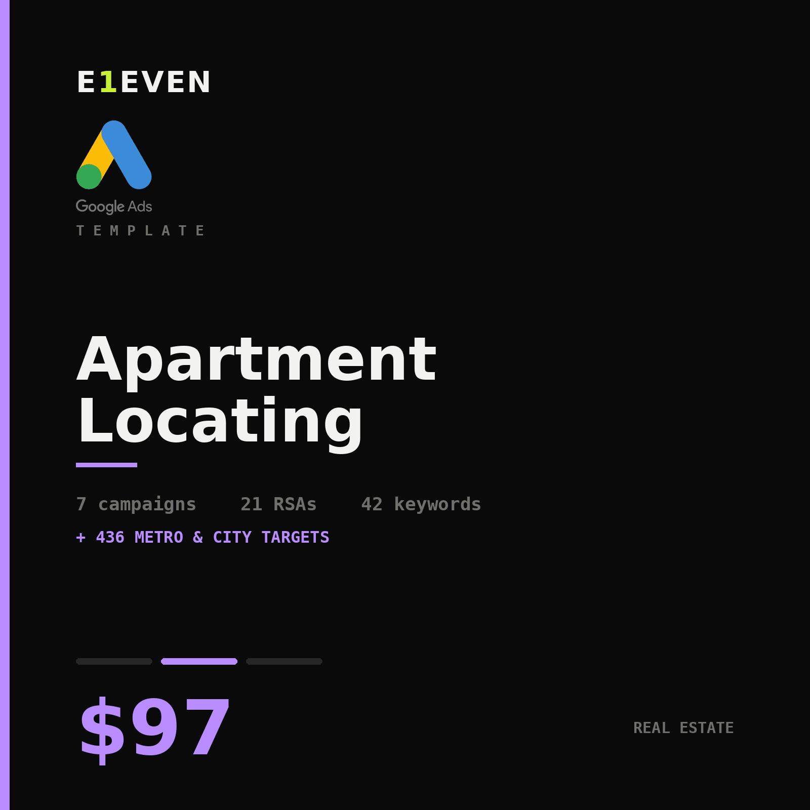 Apartment Locating Google Ads Template - $97