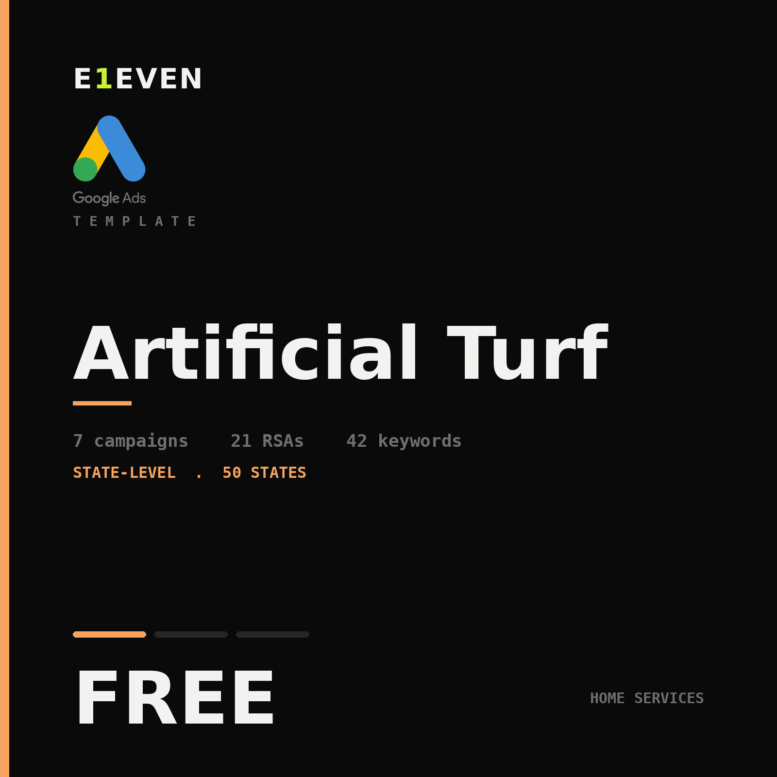 Artificial Turf Google Ads Template - Free