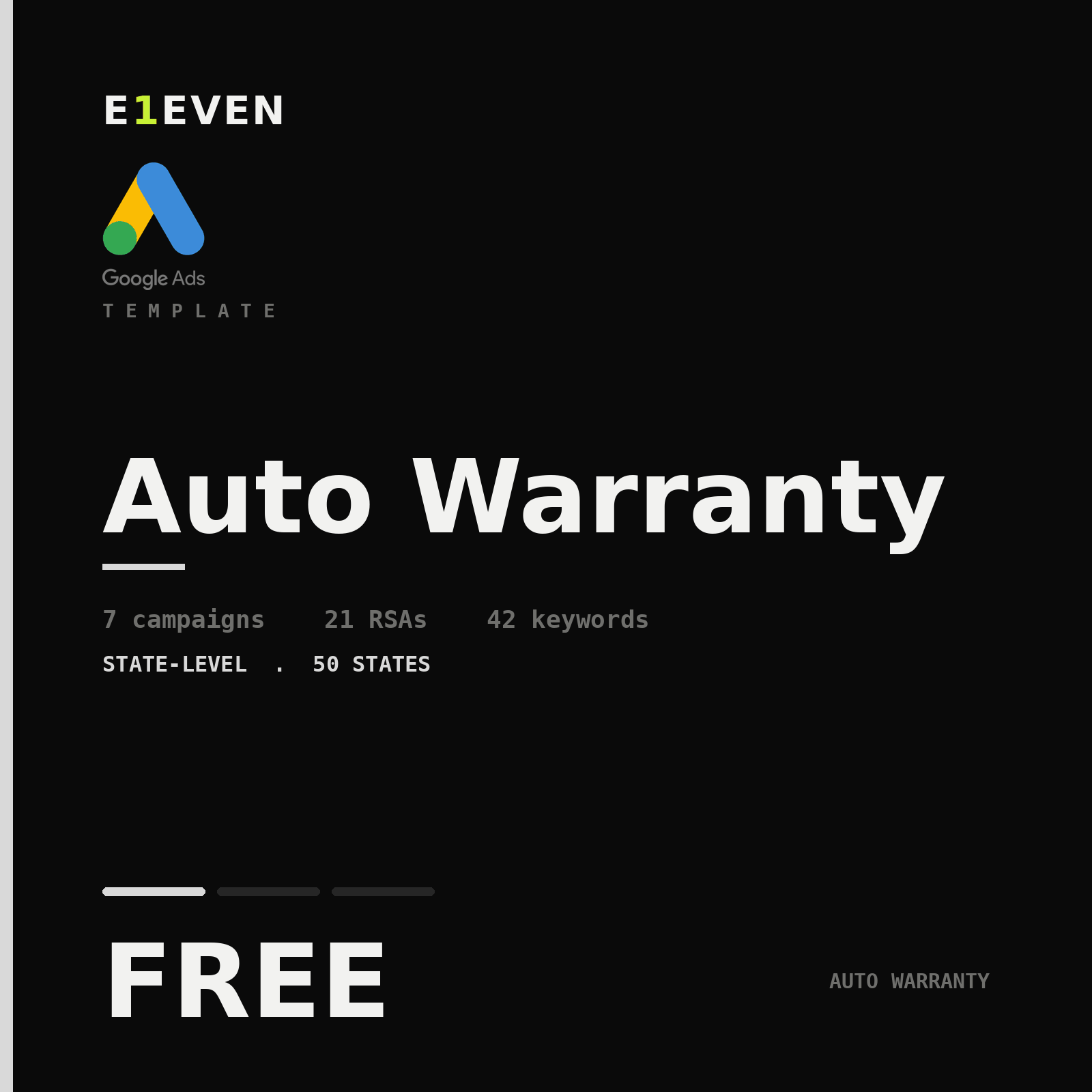 Auto Warranty Google Ads Template - Free