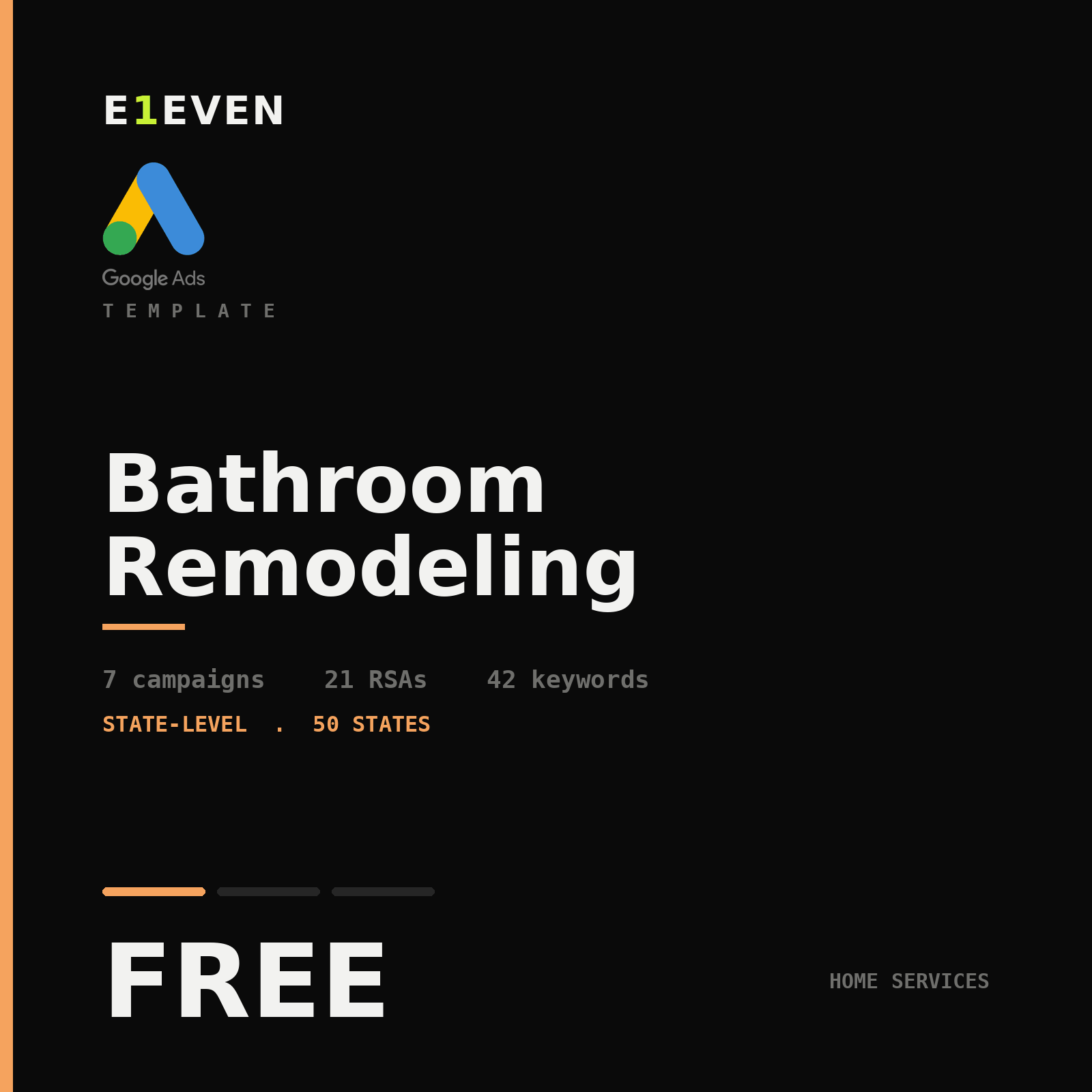 Bathroom Remodeling Google Ads Template - Free