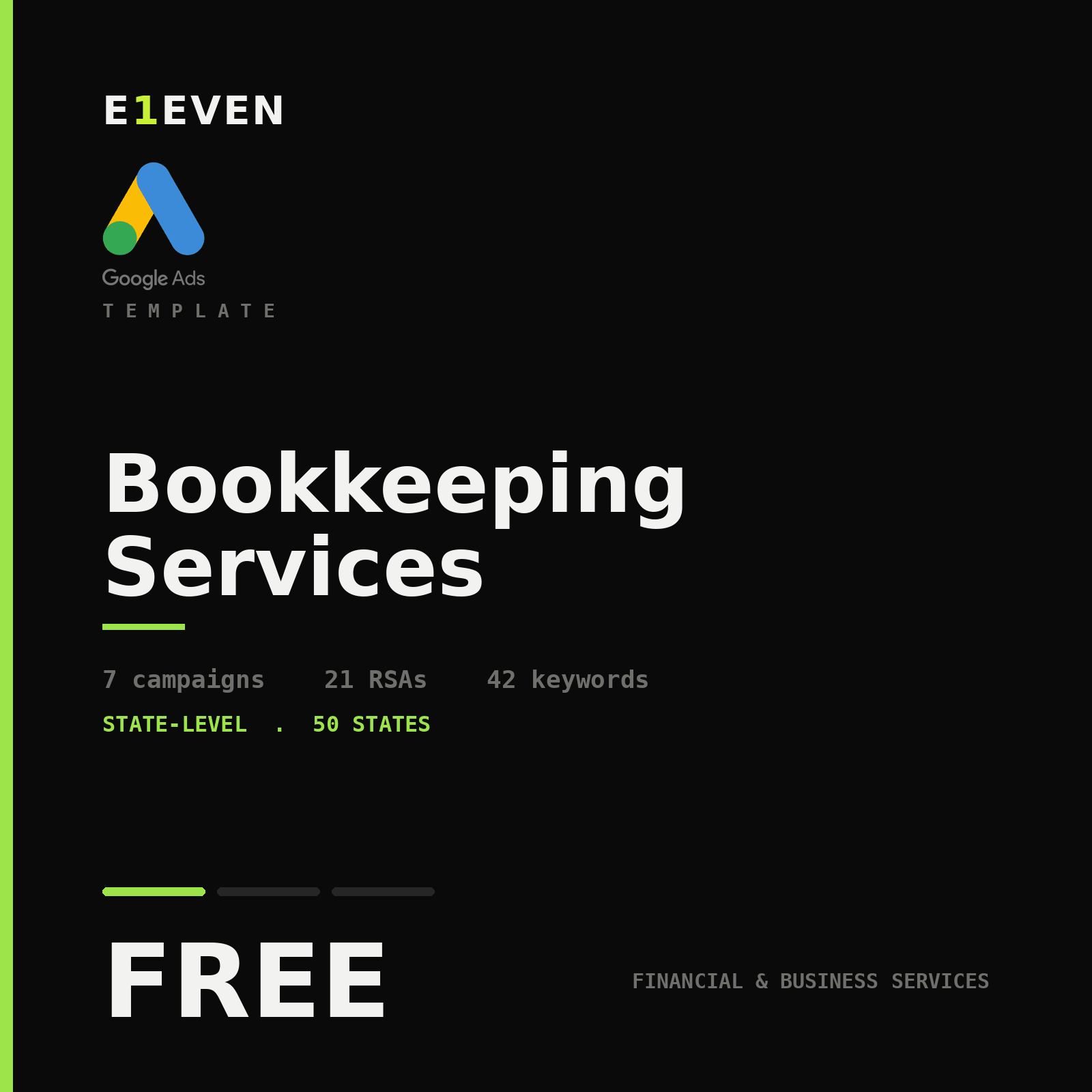 Bookkeeping Services Google Ads Template - Free