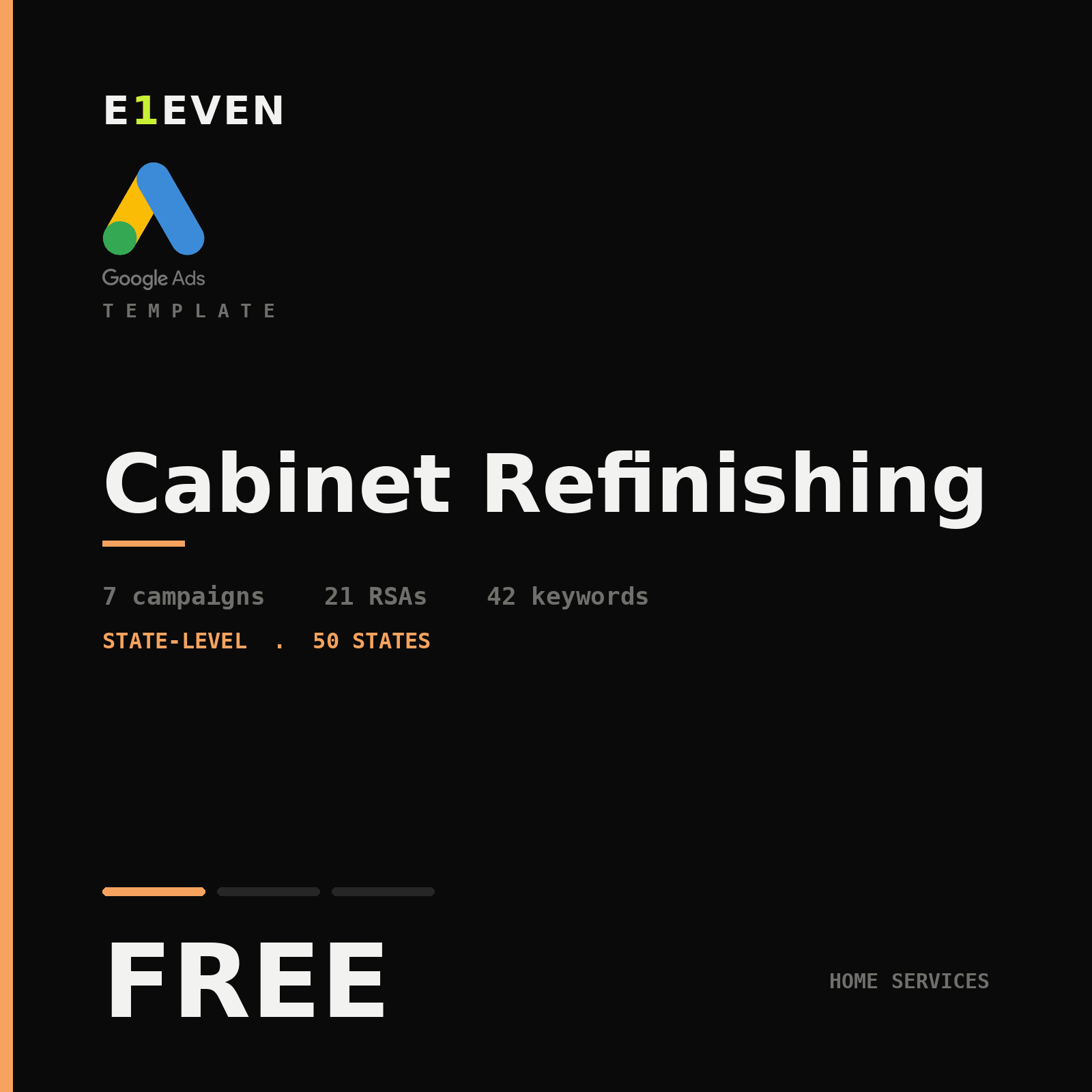 Cabinet Refinishing Google Ads Template - Free