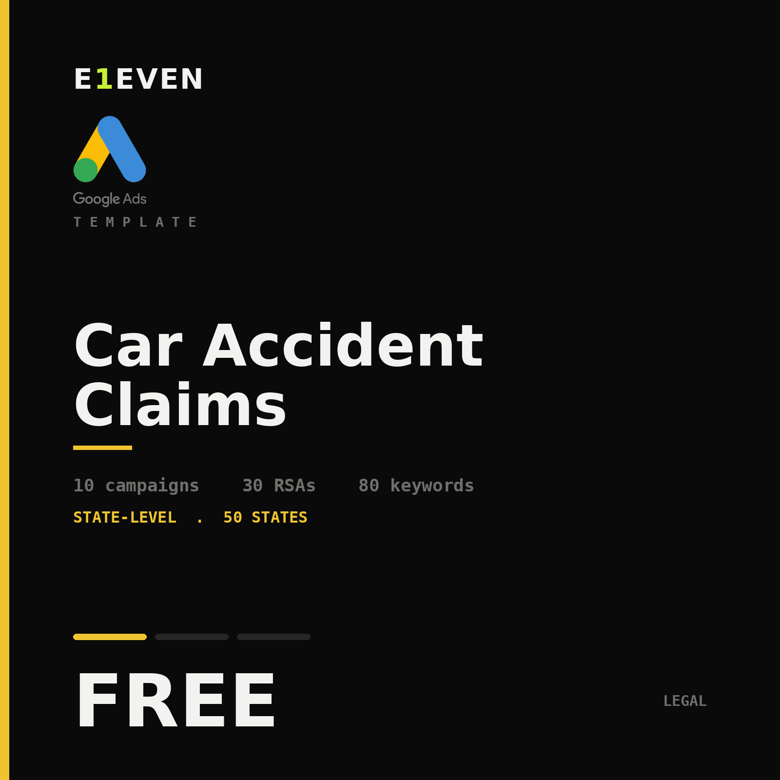 Car Accident Claims Google Ads Template - Free