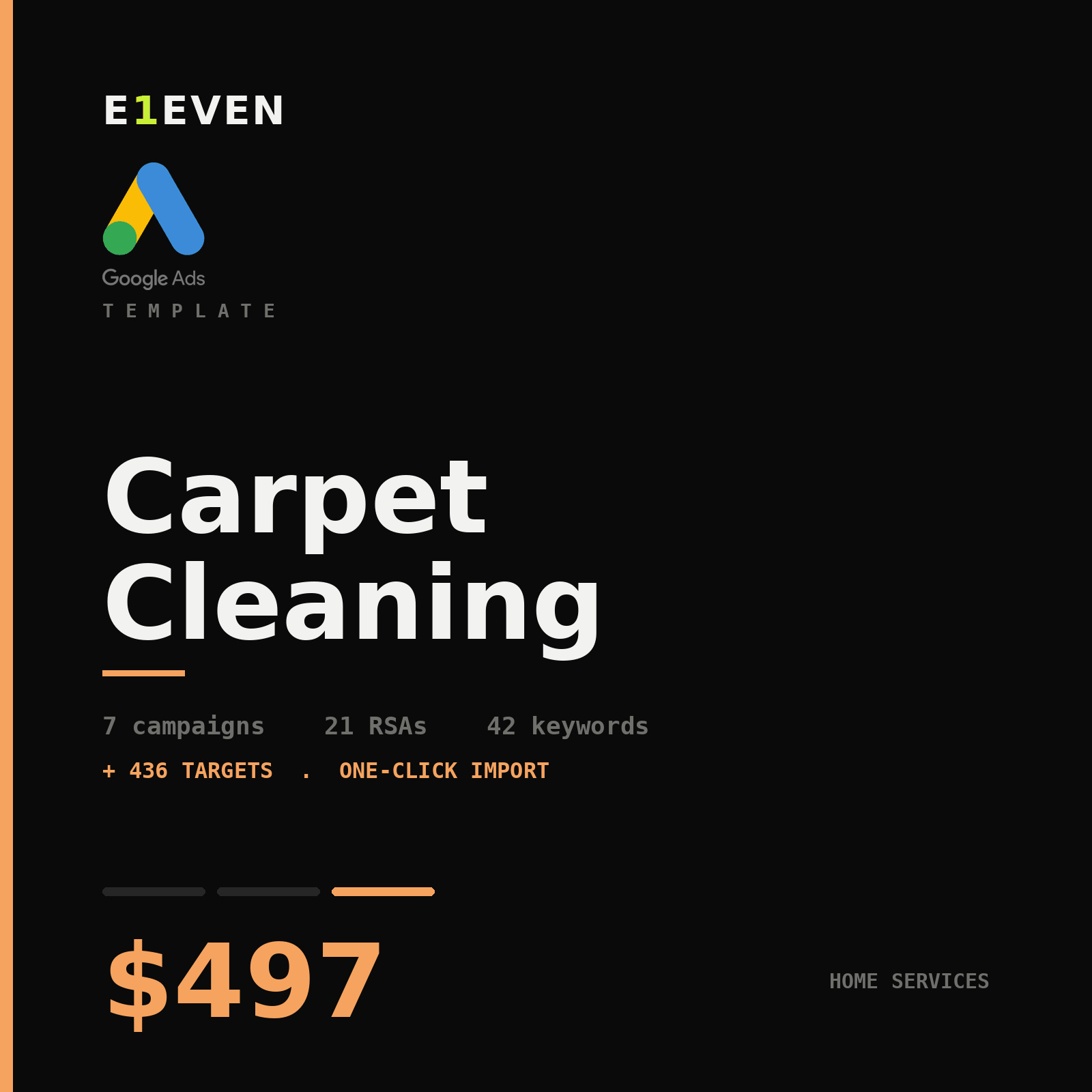 Carpet Cleaning Google Ads Template - $497