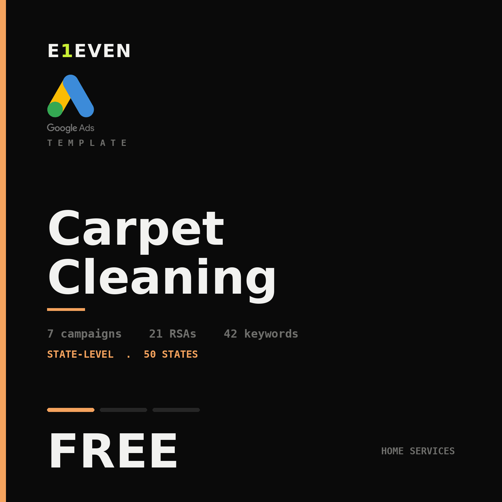 Carpet Cleaning Google Ads Template - Free