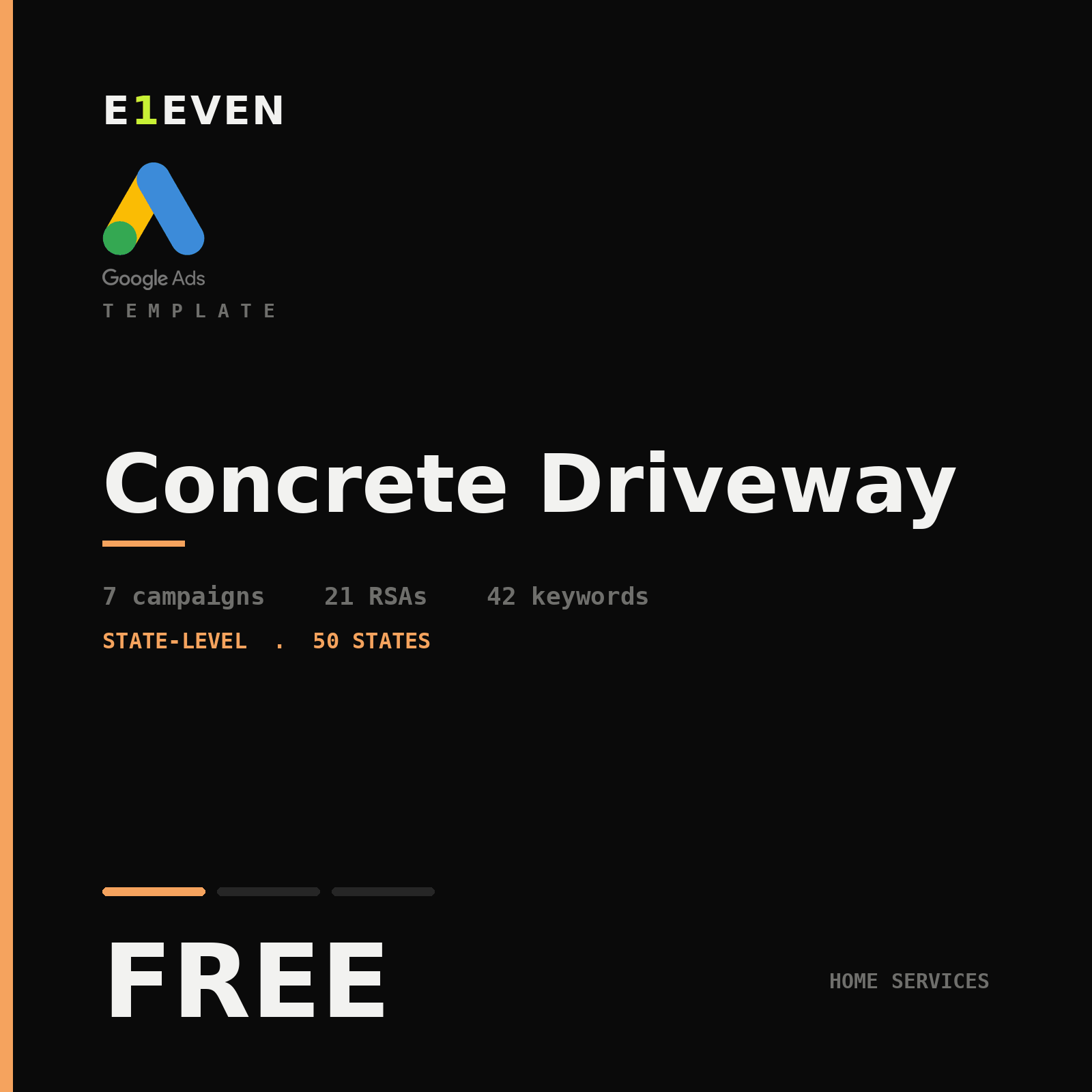 Concrete Driveway Google Ads Template - Free