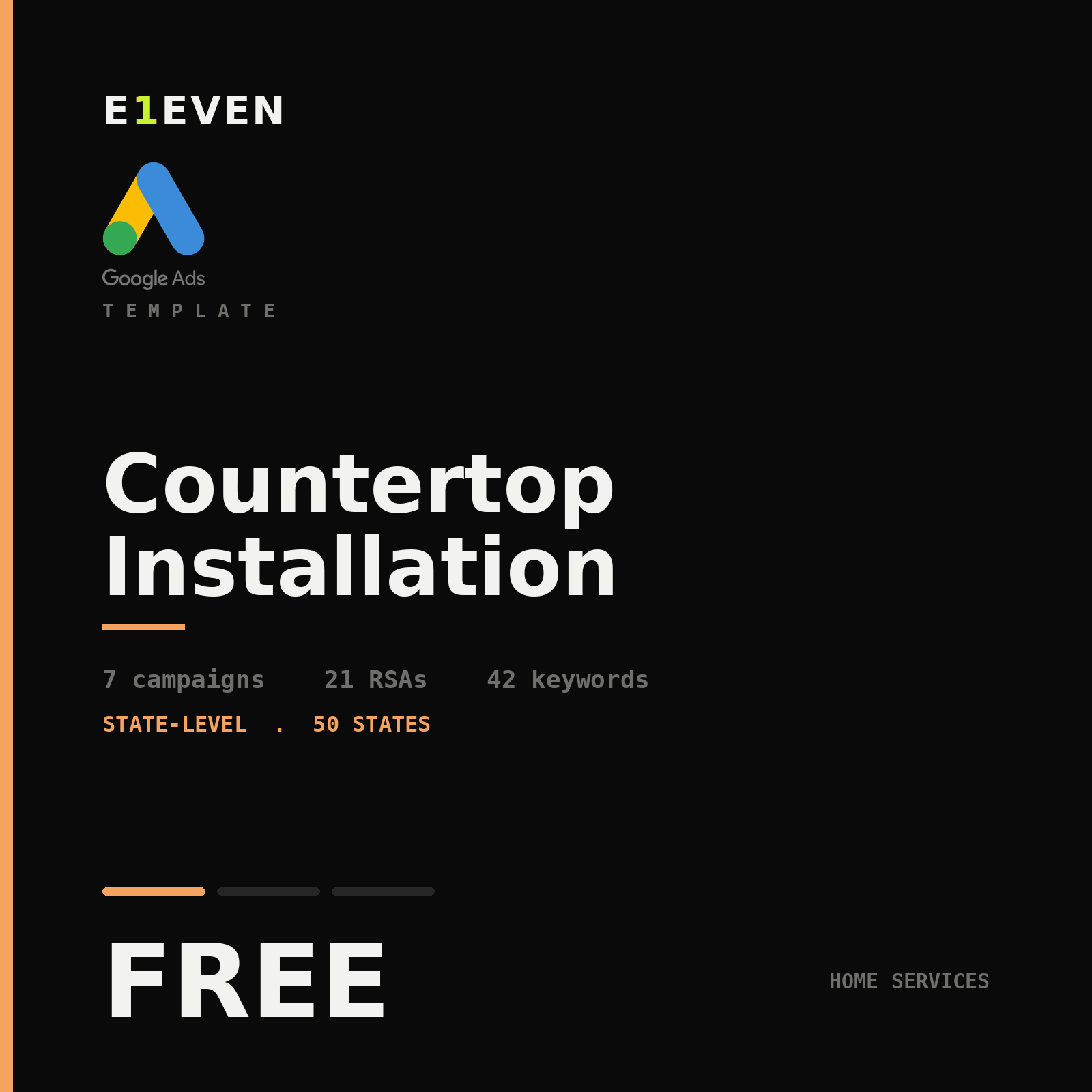 Countertop Installation Google Ads Template - Free
