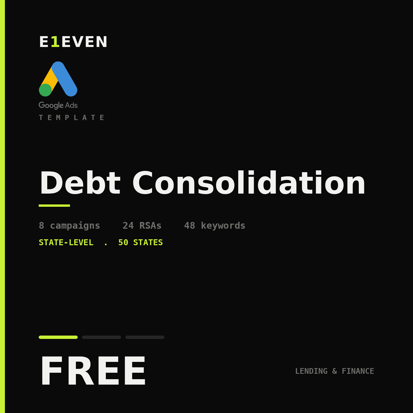 Debt Consolidation Google Ads Template - Free