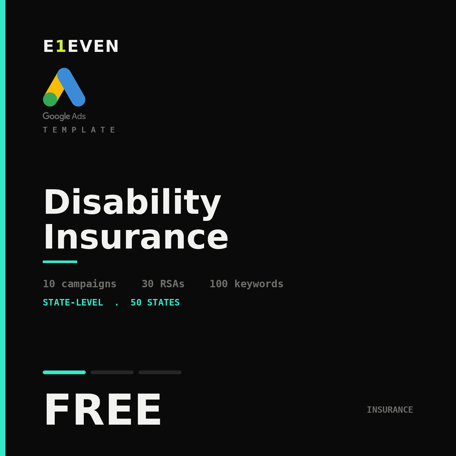 Disability Insurance Google Ads Template - Free