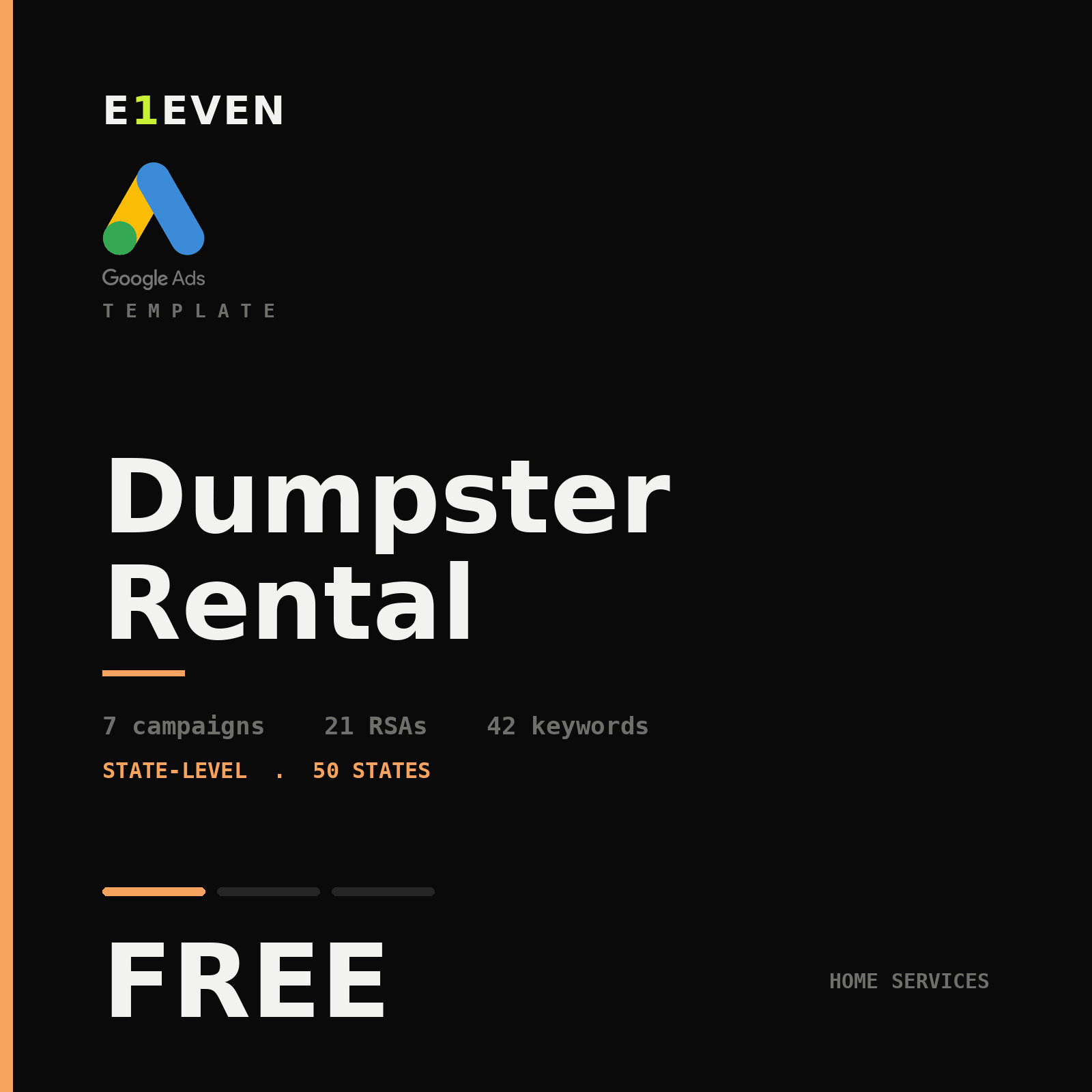 Dumpster Rental Google Ads Template - Free