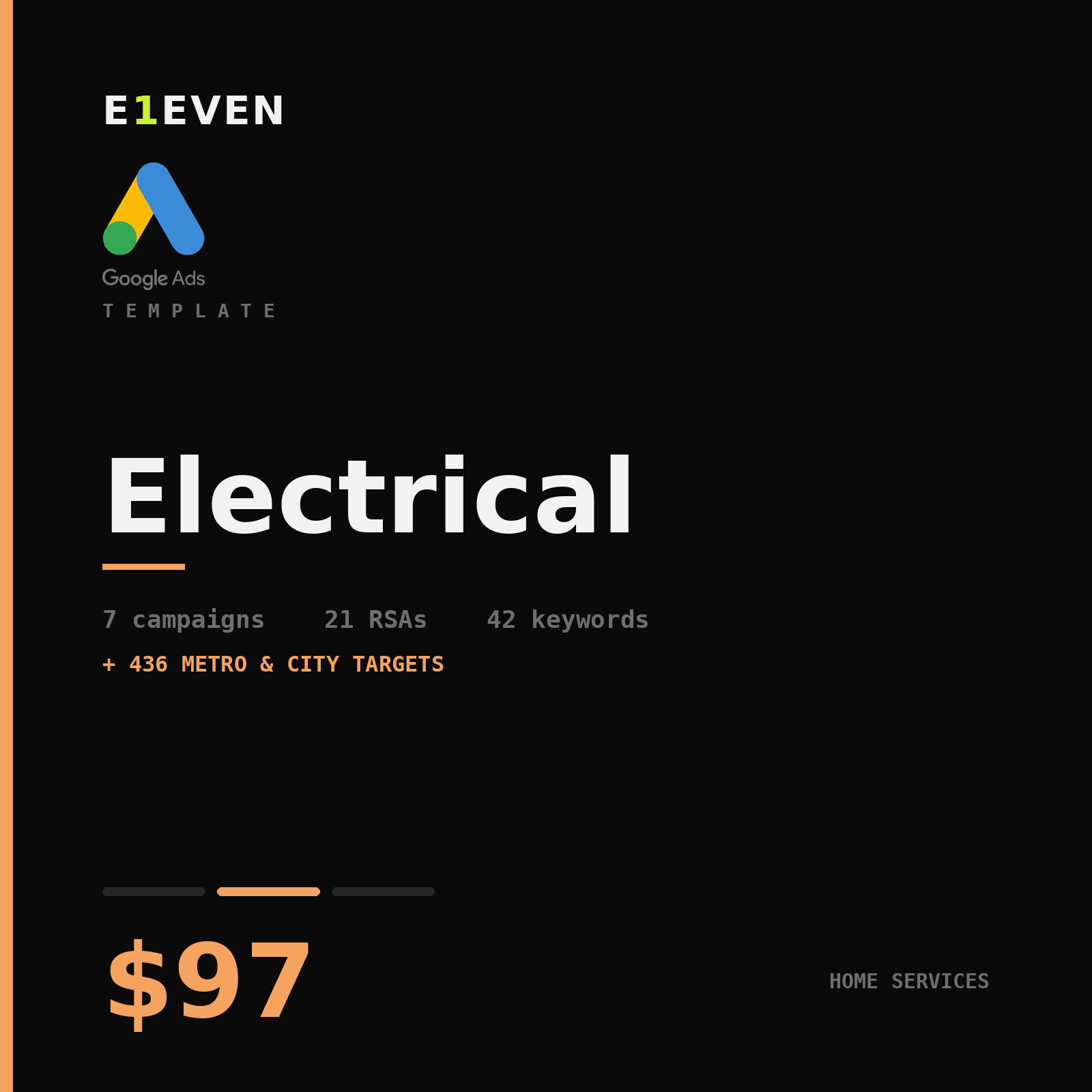 Electrical Google Ads Template - $97