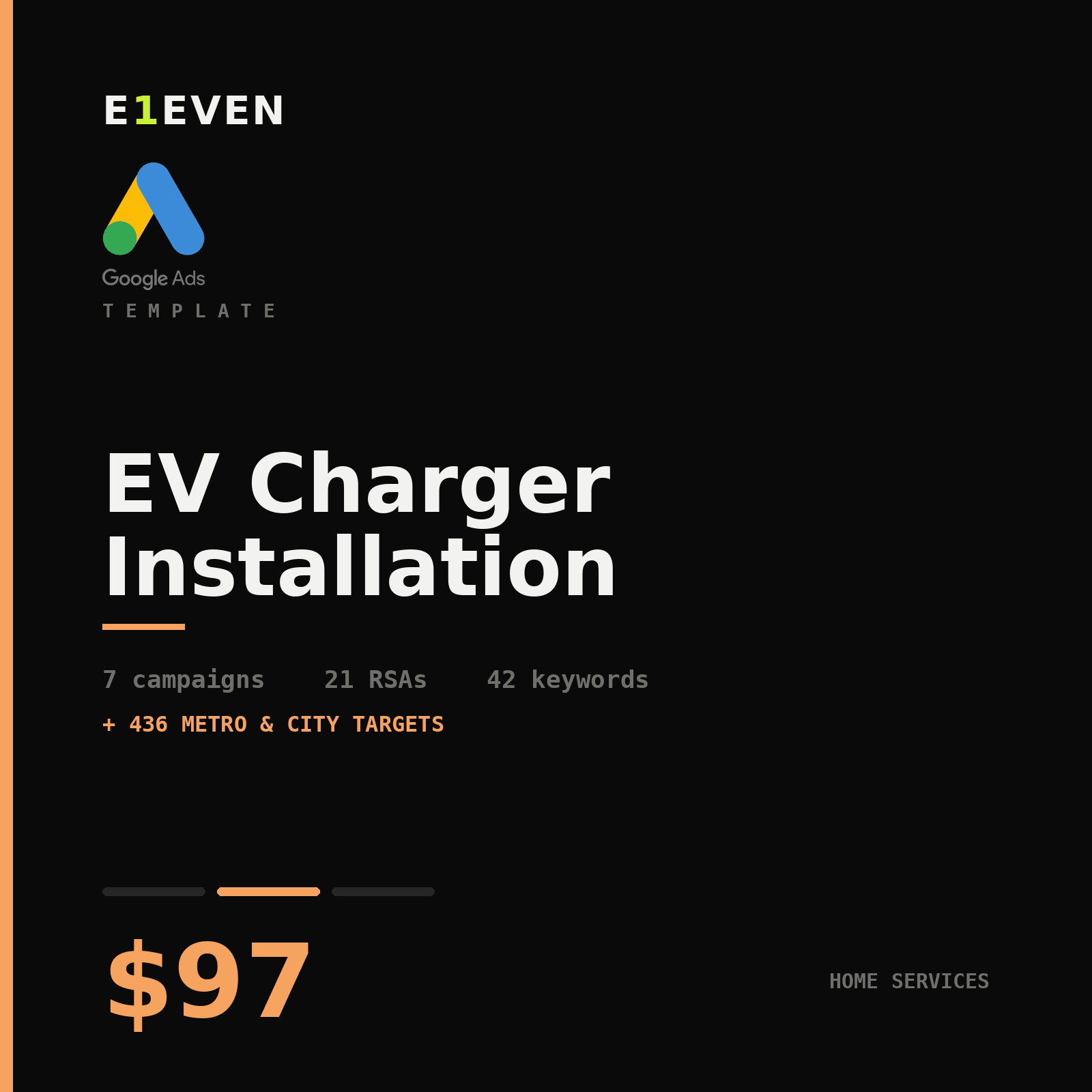 EV Charger Installation Google Ads Template - $97