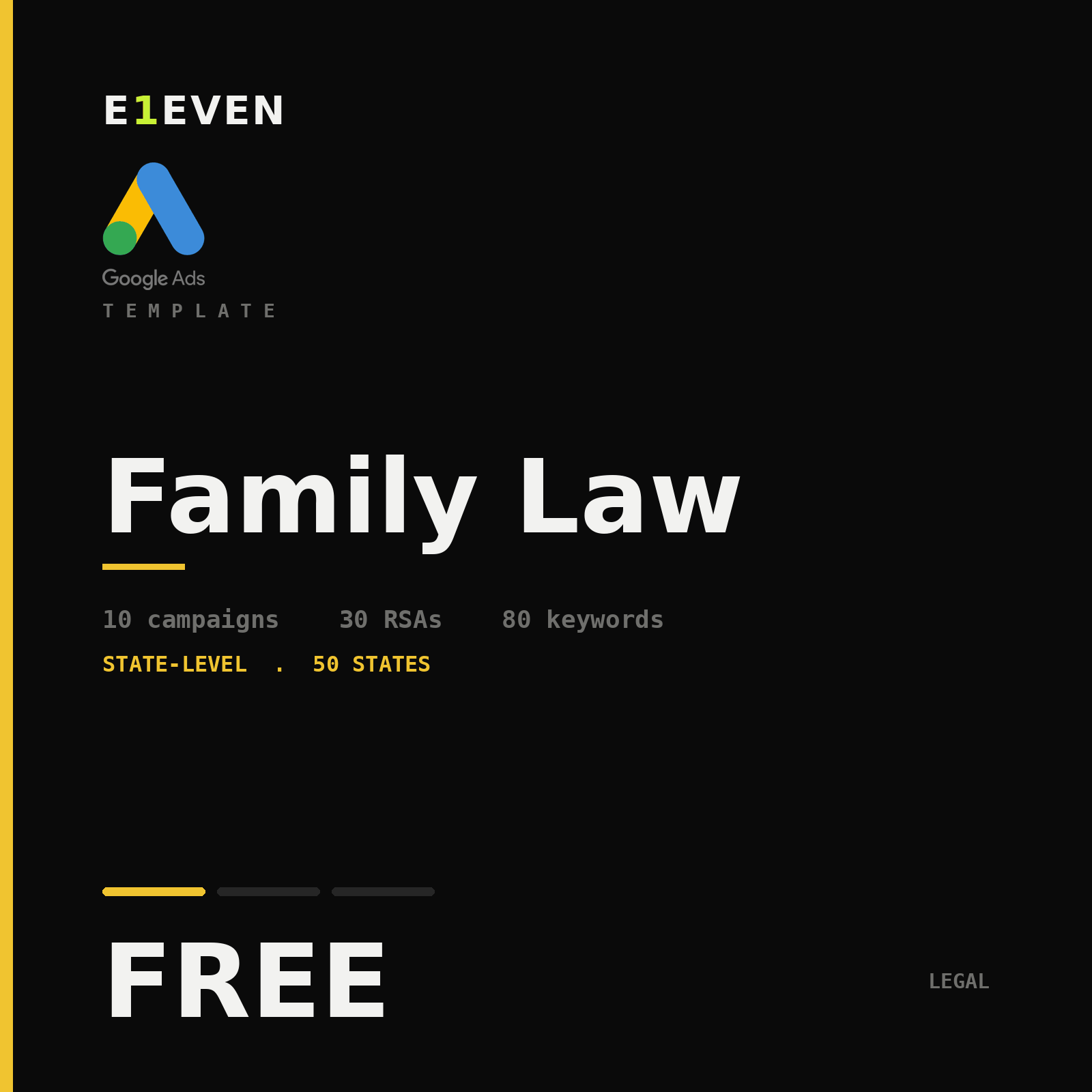 Family Law Google Ads Template - Free