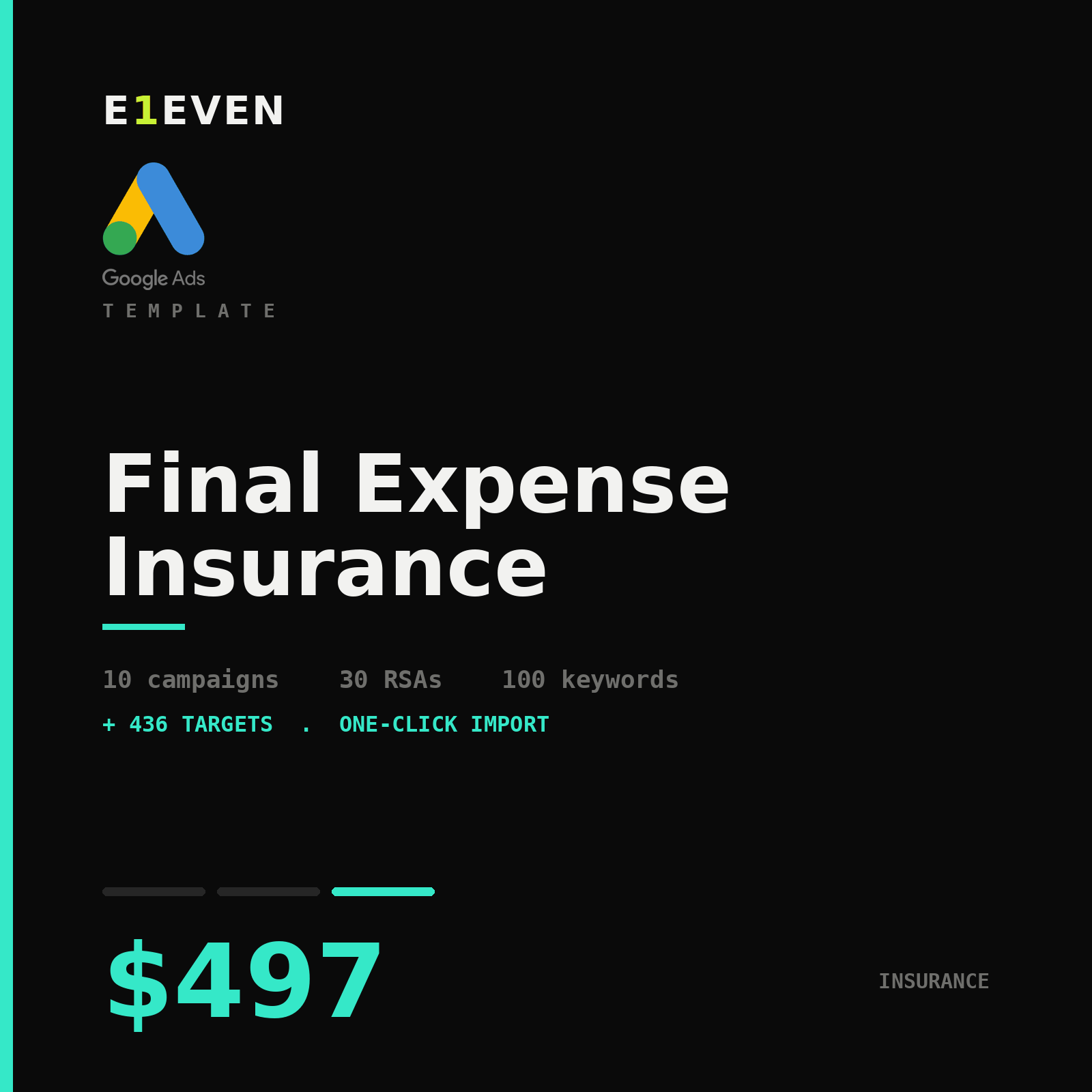 Final Expense Insurance Google Ads Template - $497