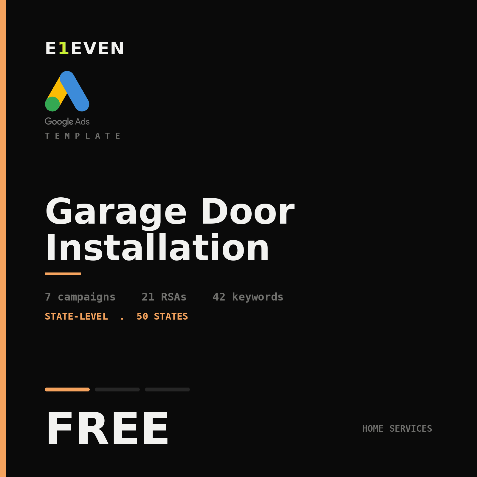 Garage Door Installation Google Ads Template - Free