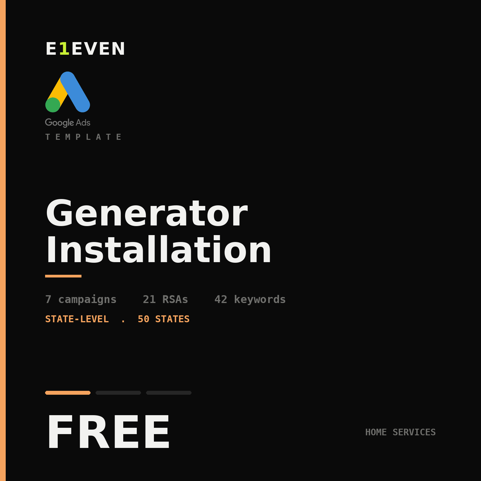 Generator Installation Google Ads Template - Free