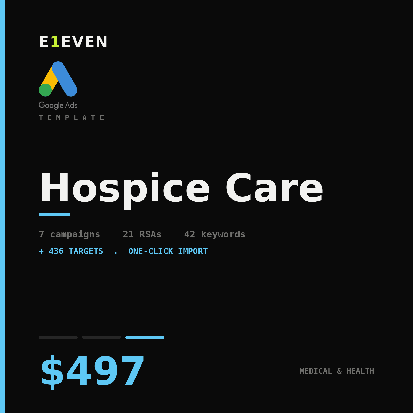Hospice Care Google Ads Template - $497