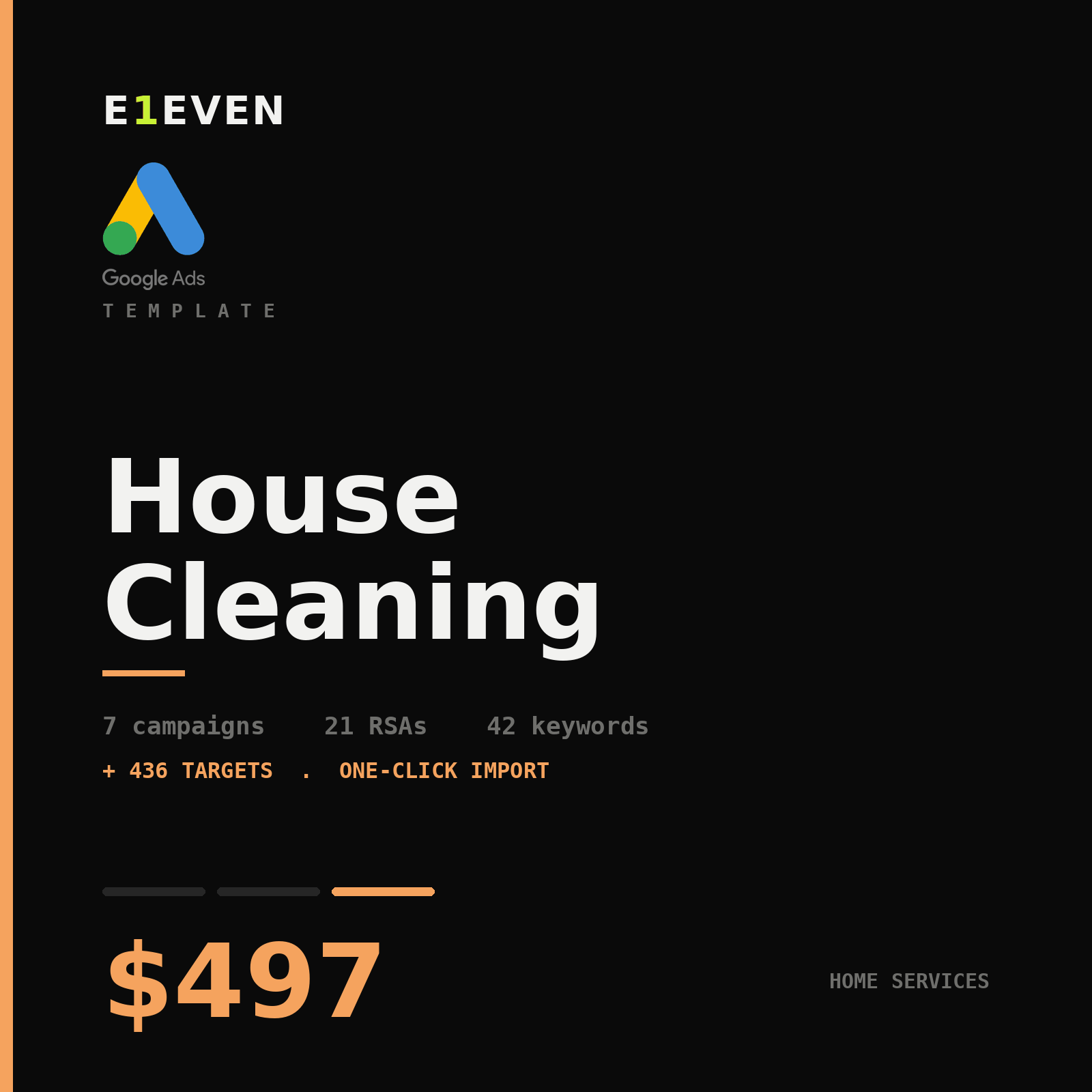 House Cleaning Google Ads Template - $497