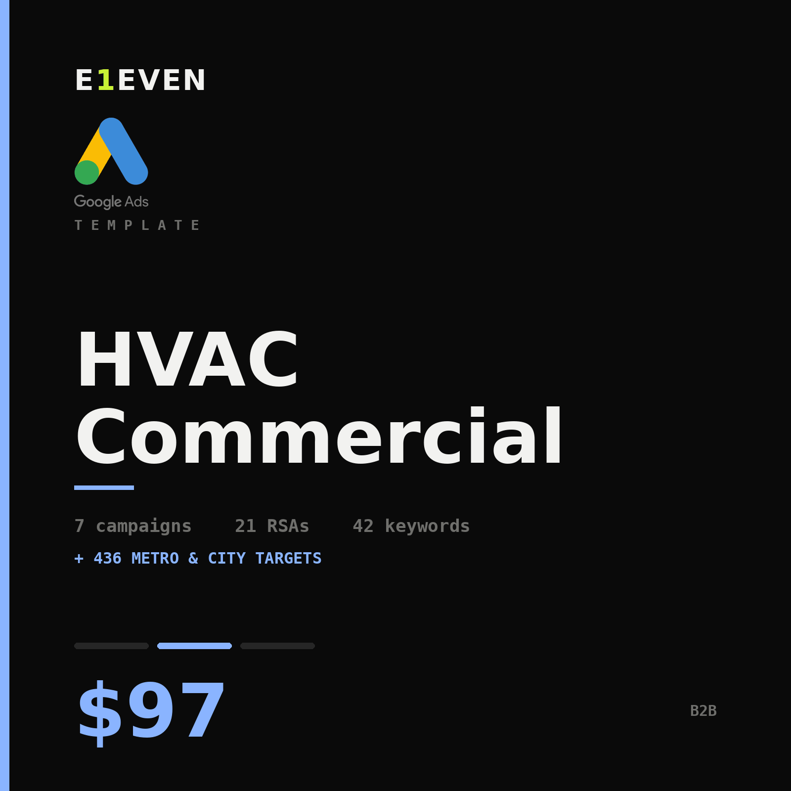 HVAC Commercial Google Ads Template - $97