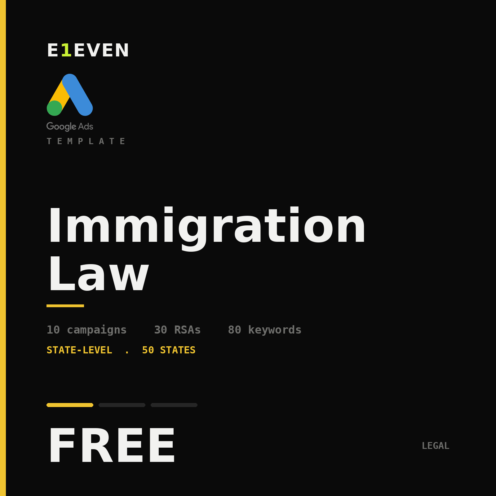 Immigration Law Google Ads Template - Free