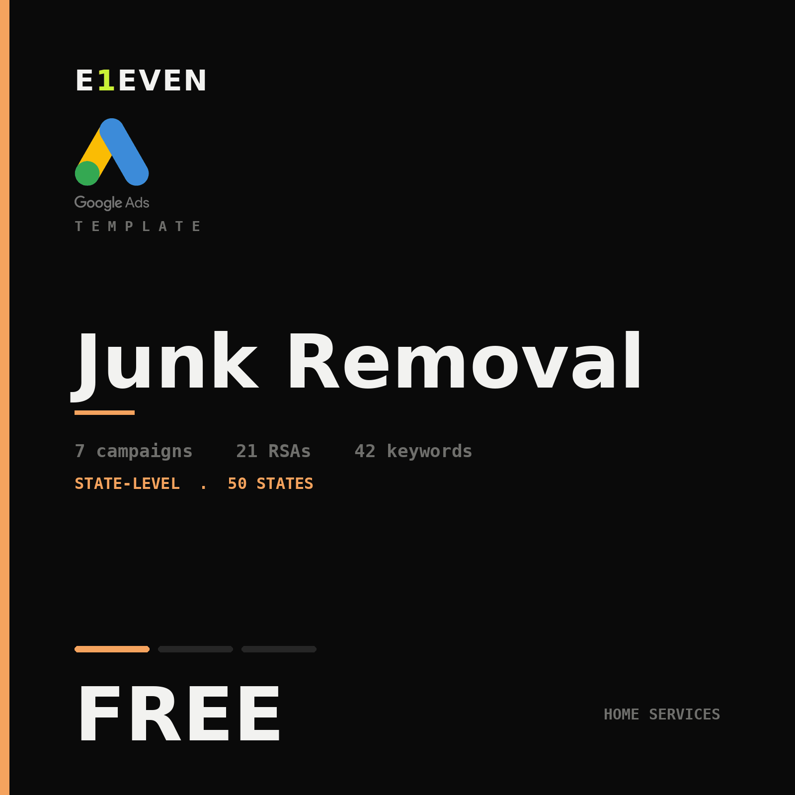 Junk Removal Google Ads Template - Free
