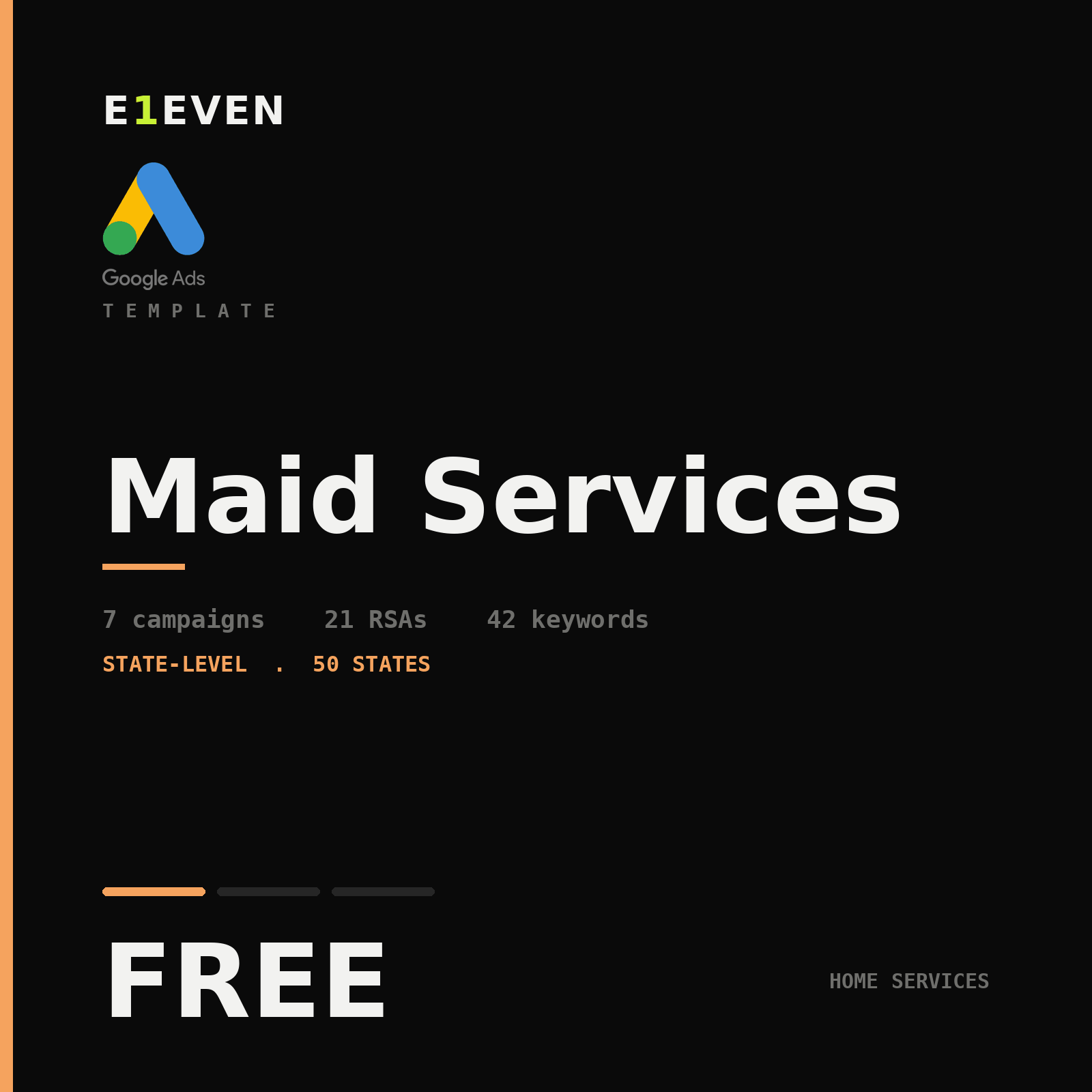 Maid Services Google Ads Template - Free