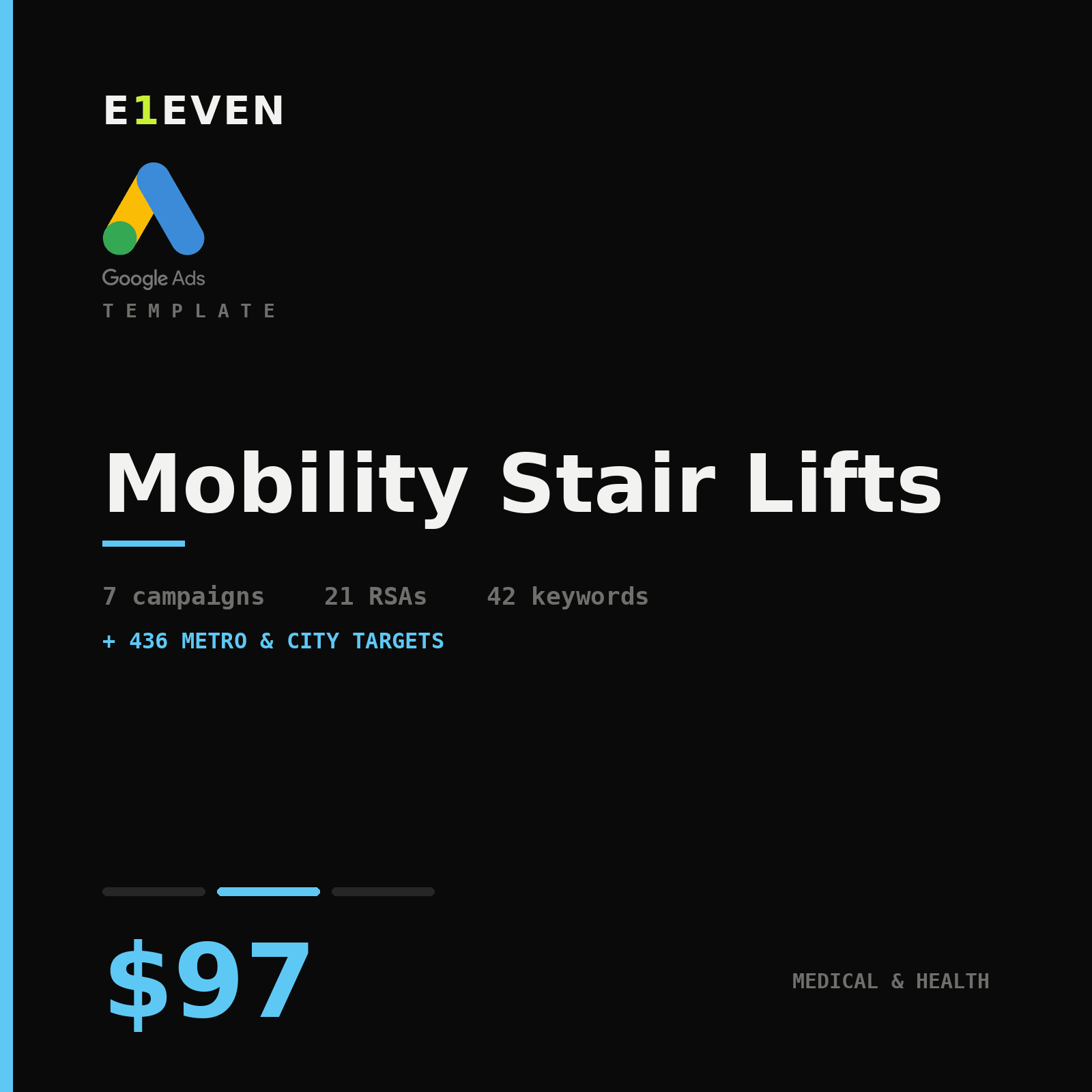 Mobility Stair Lifts Google Ads Template - $97