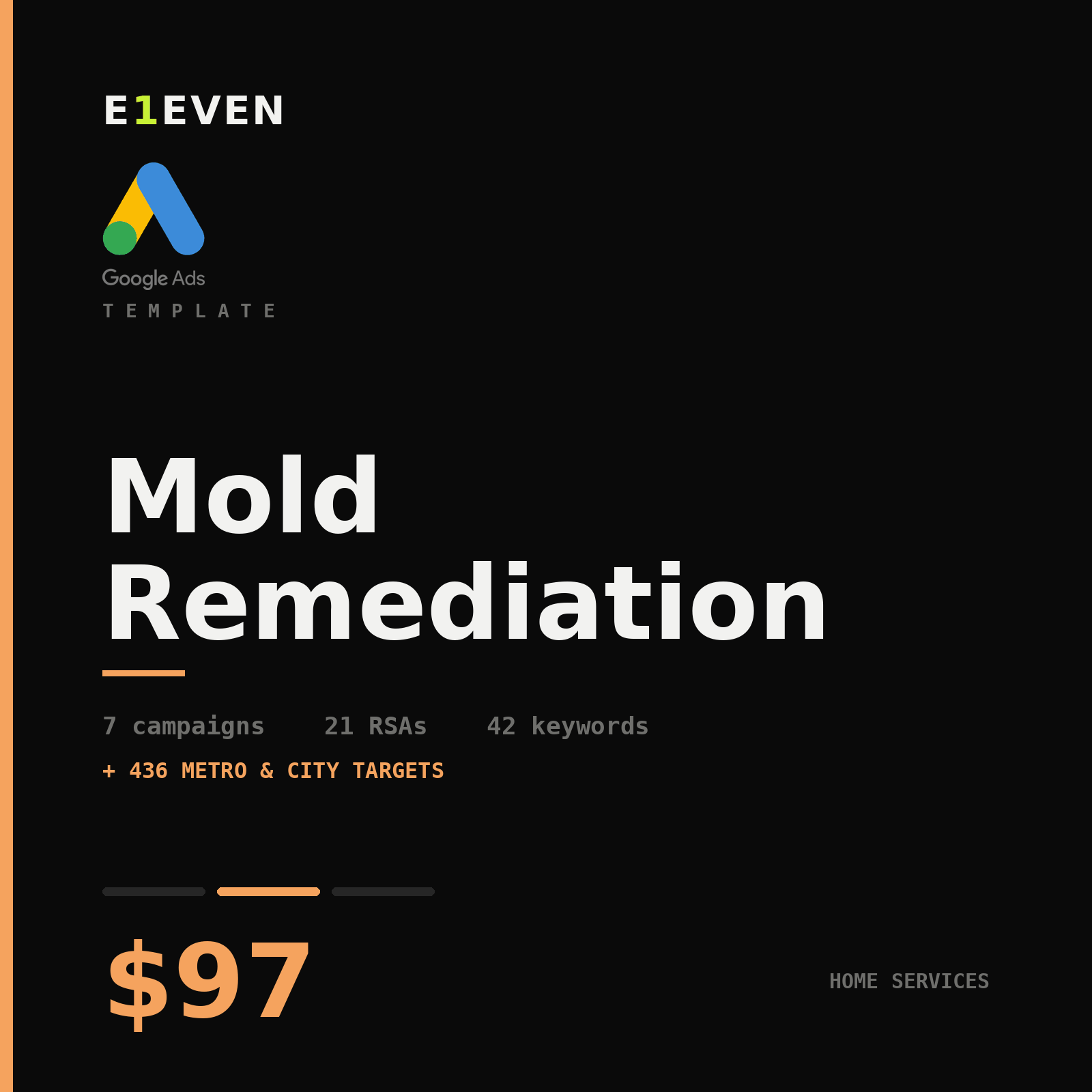 Mold Remediation Google Ads Template - $97