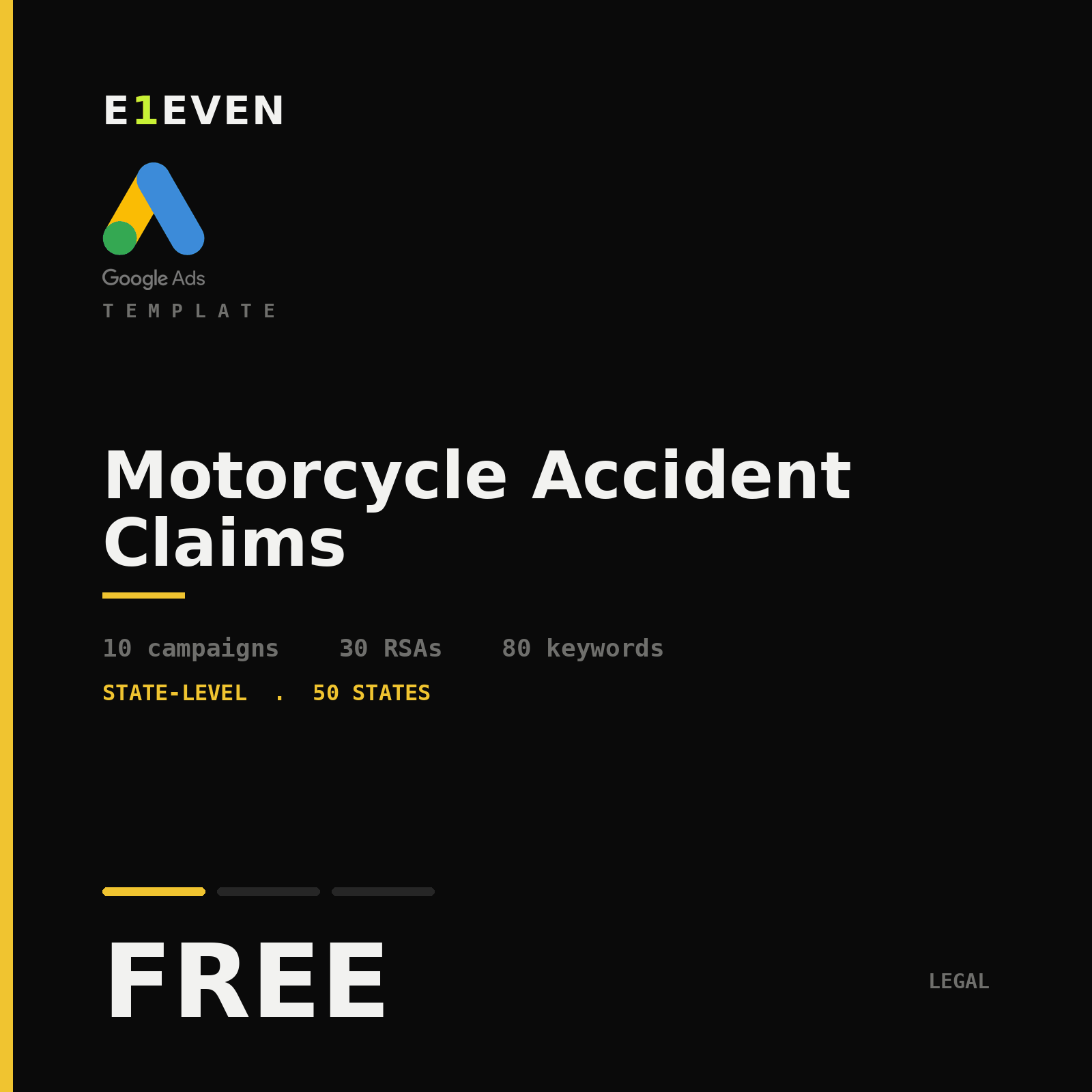 Motorcycle Accident Claims Google Ads Template - Free