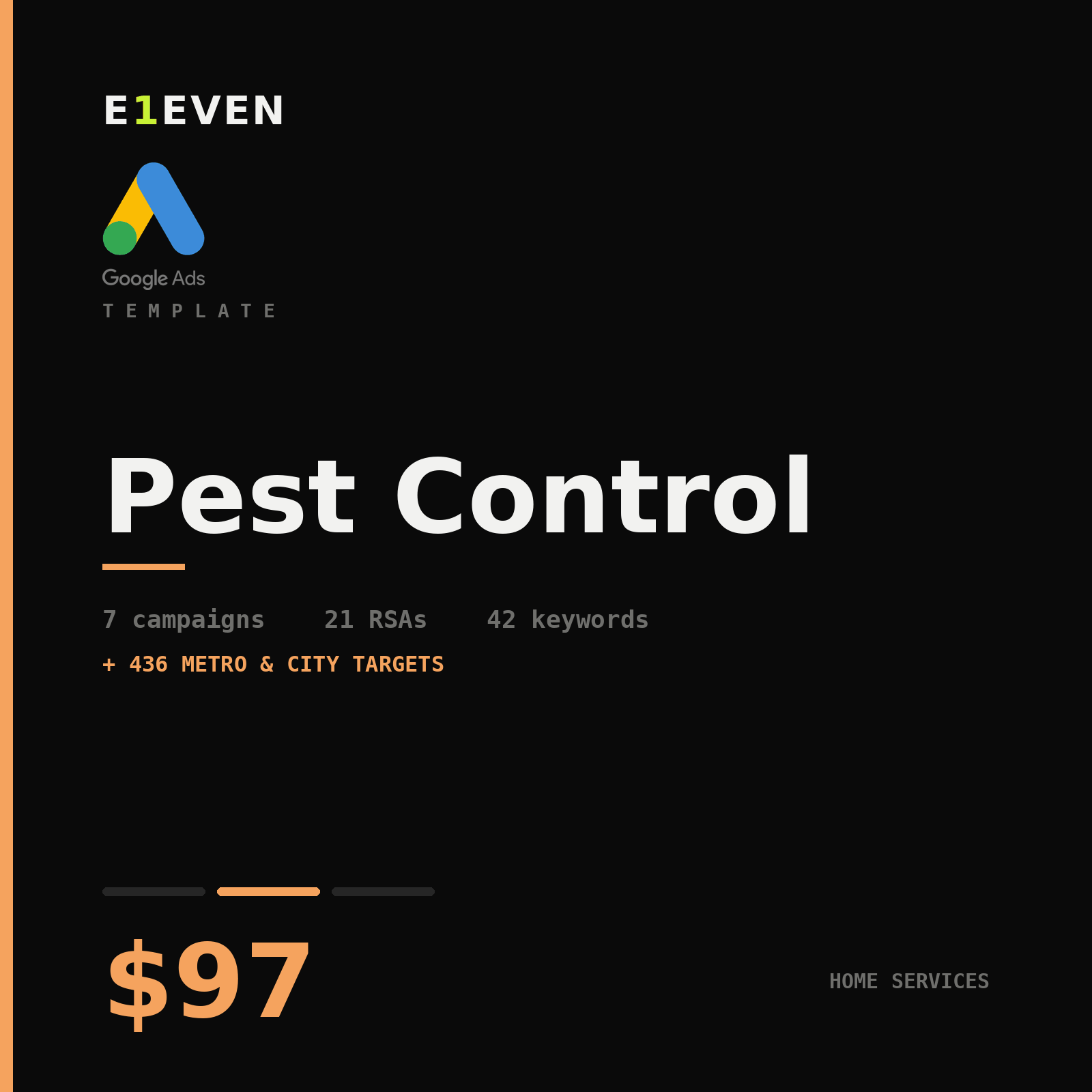 Pest Control Google Ads Template - $97