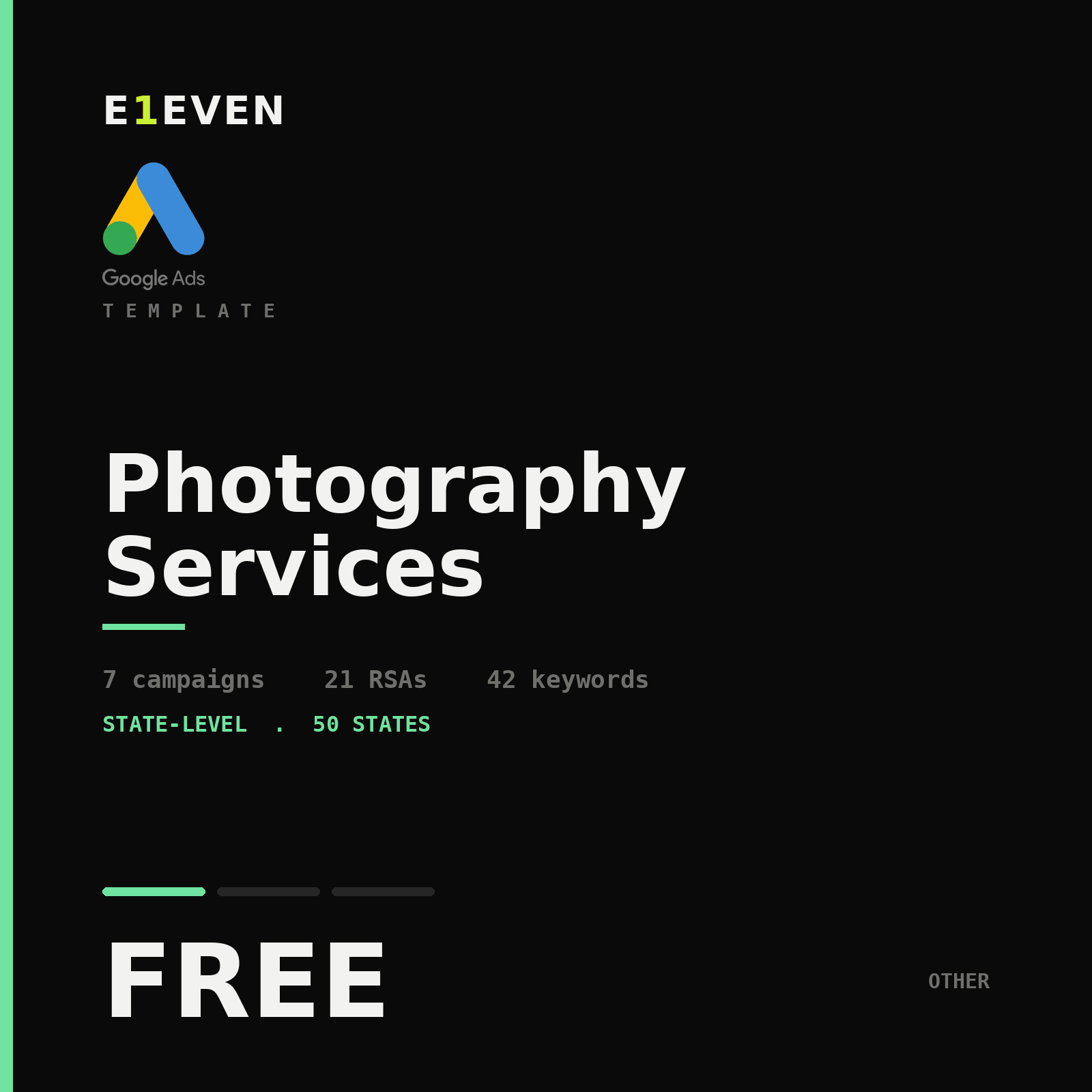 Photography Services Google Ads Template - Free