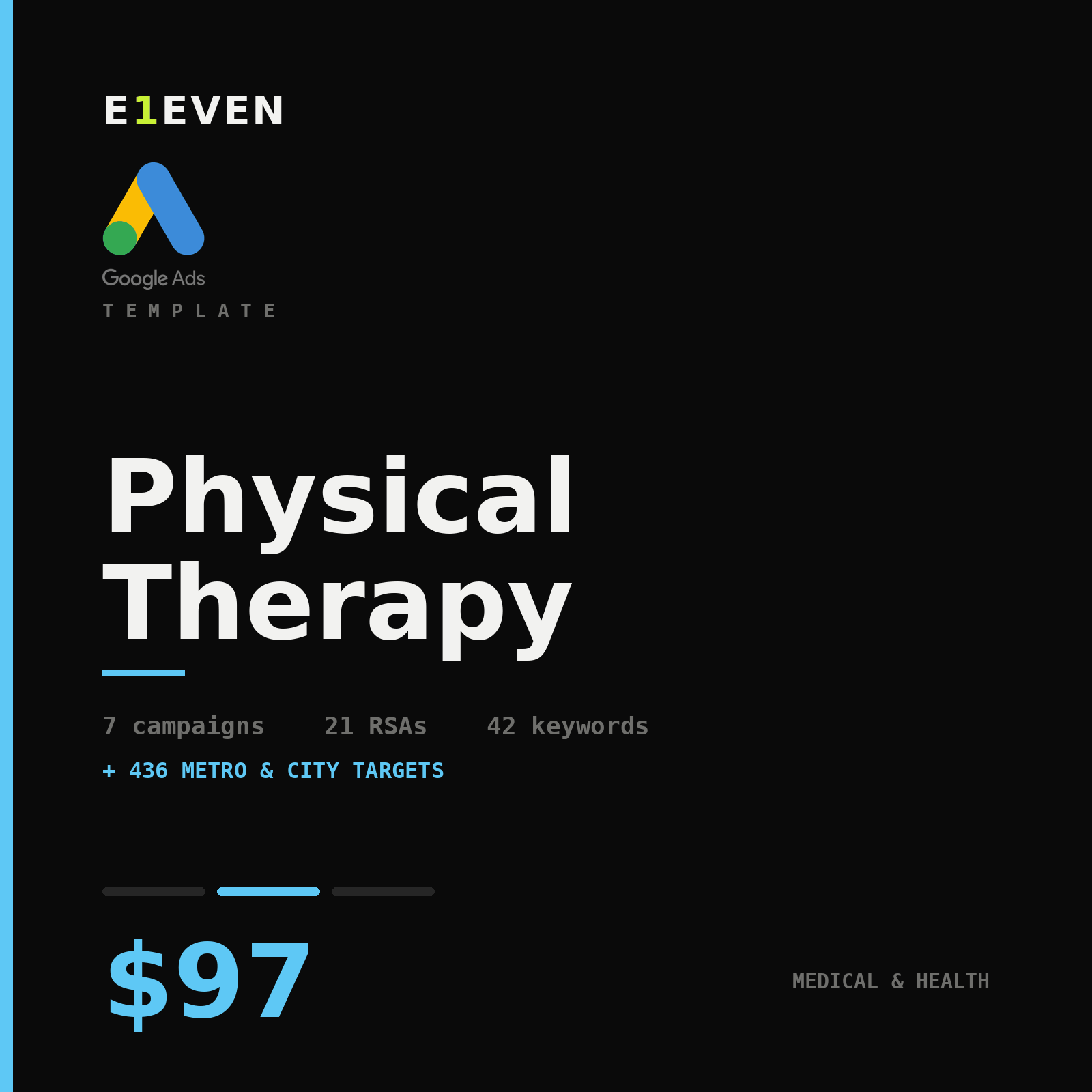Physical Therapy Google Ads Template - $97