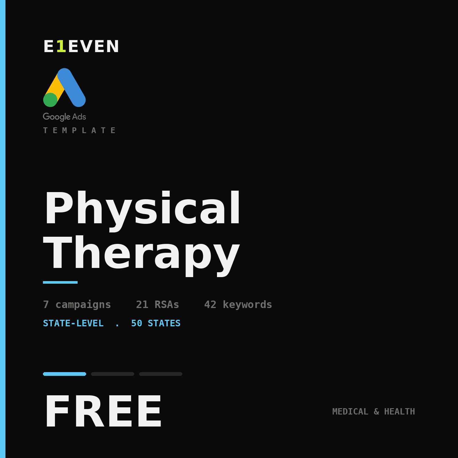 Physical Therapy Google Ads Template - Free