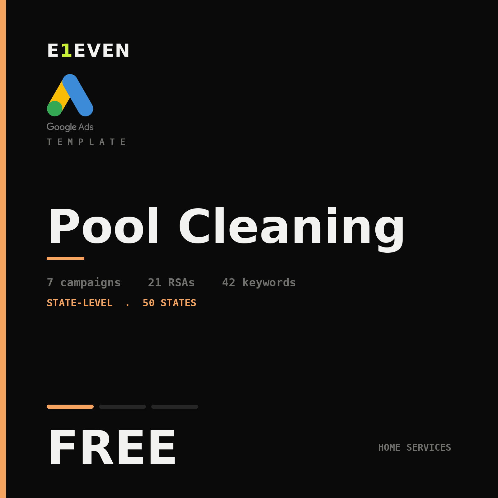 Pool Cleaning Google Ads Template - Free
