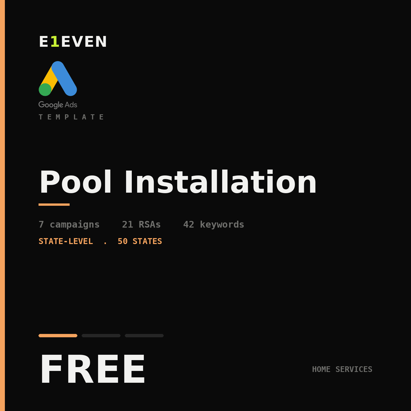 Pool Installation Google Ads Template - Free