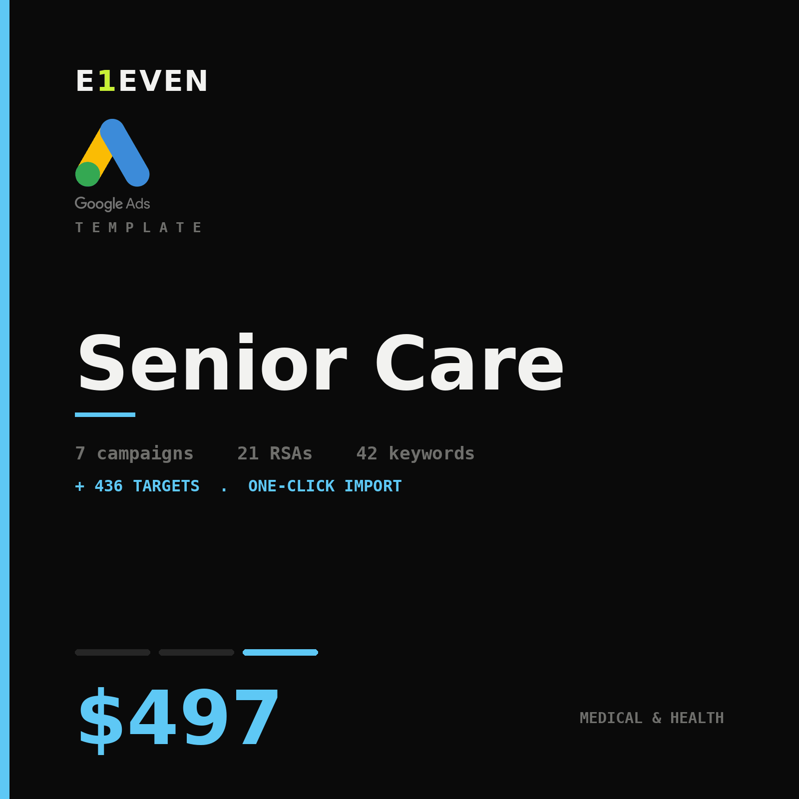 Senior Care Google Ads Template - $497