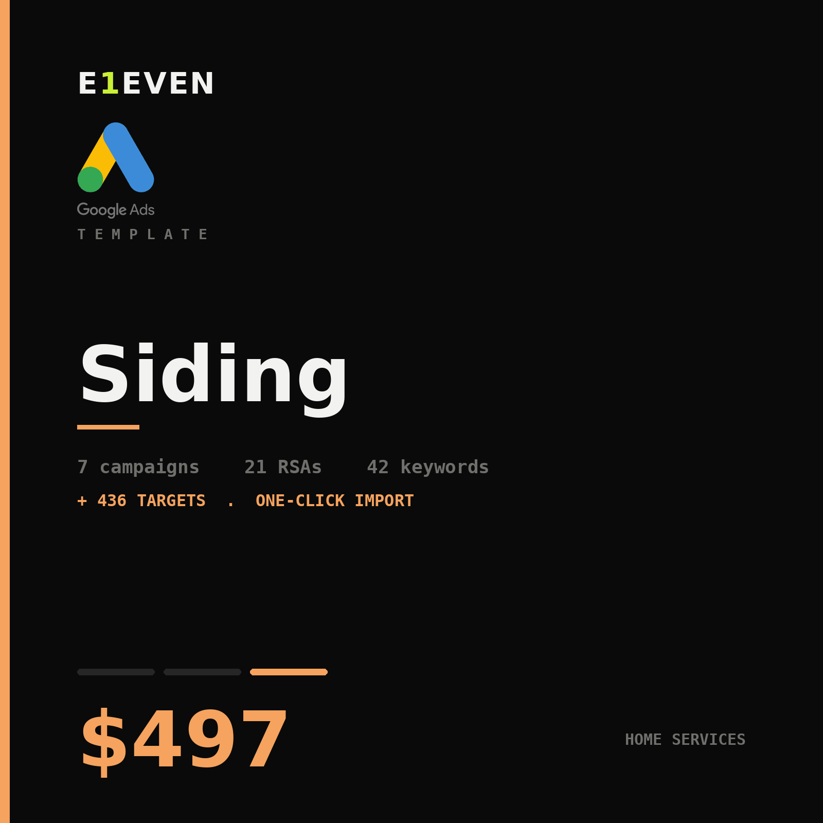 Siding Google Ads Template - $497