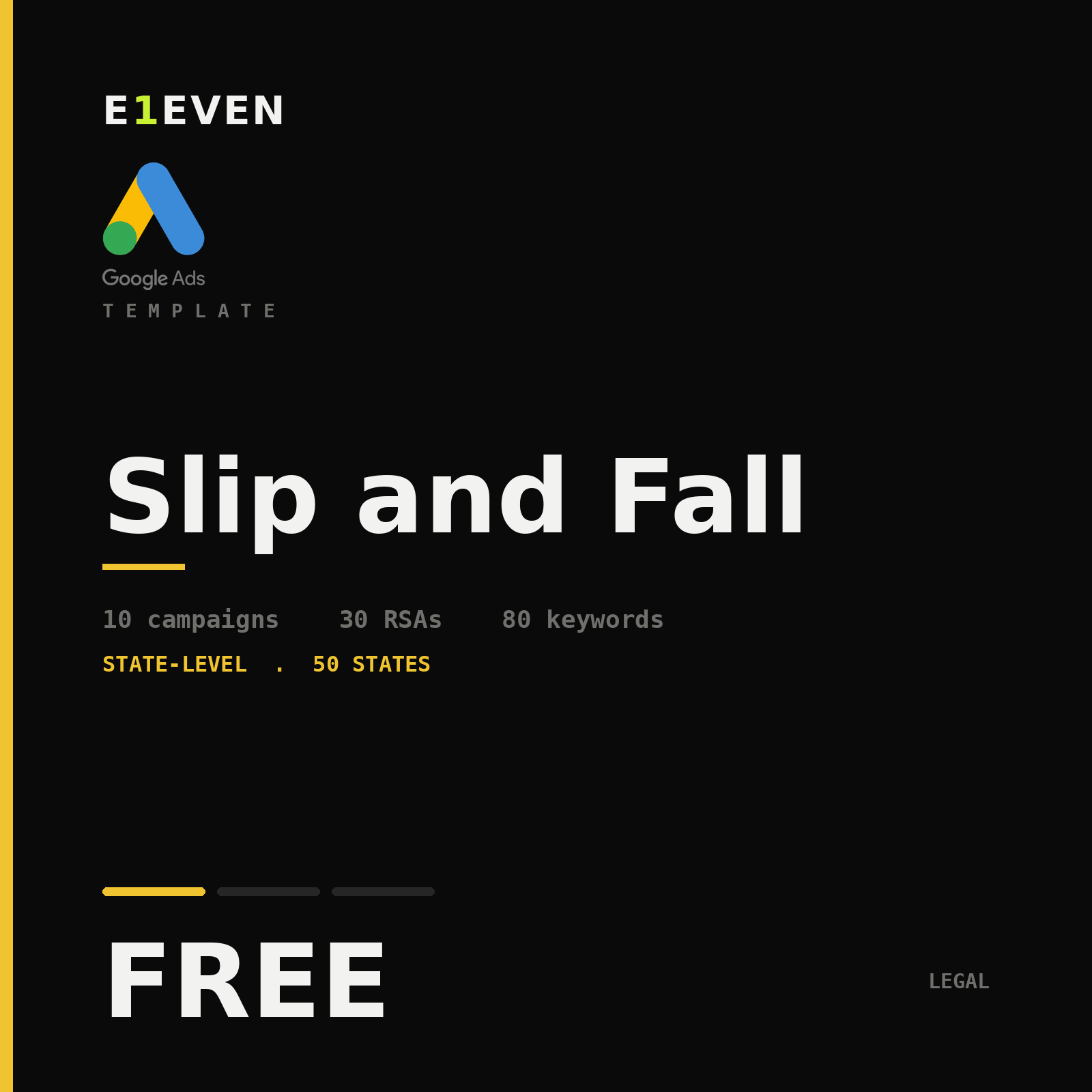 Slip and Fall Google Ads Template - Free
