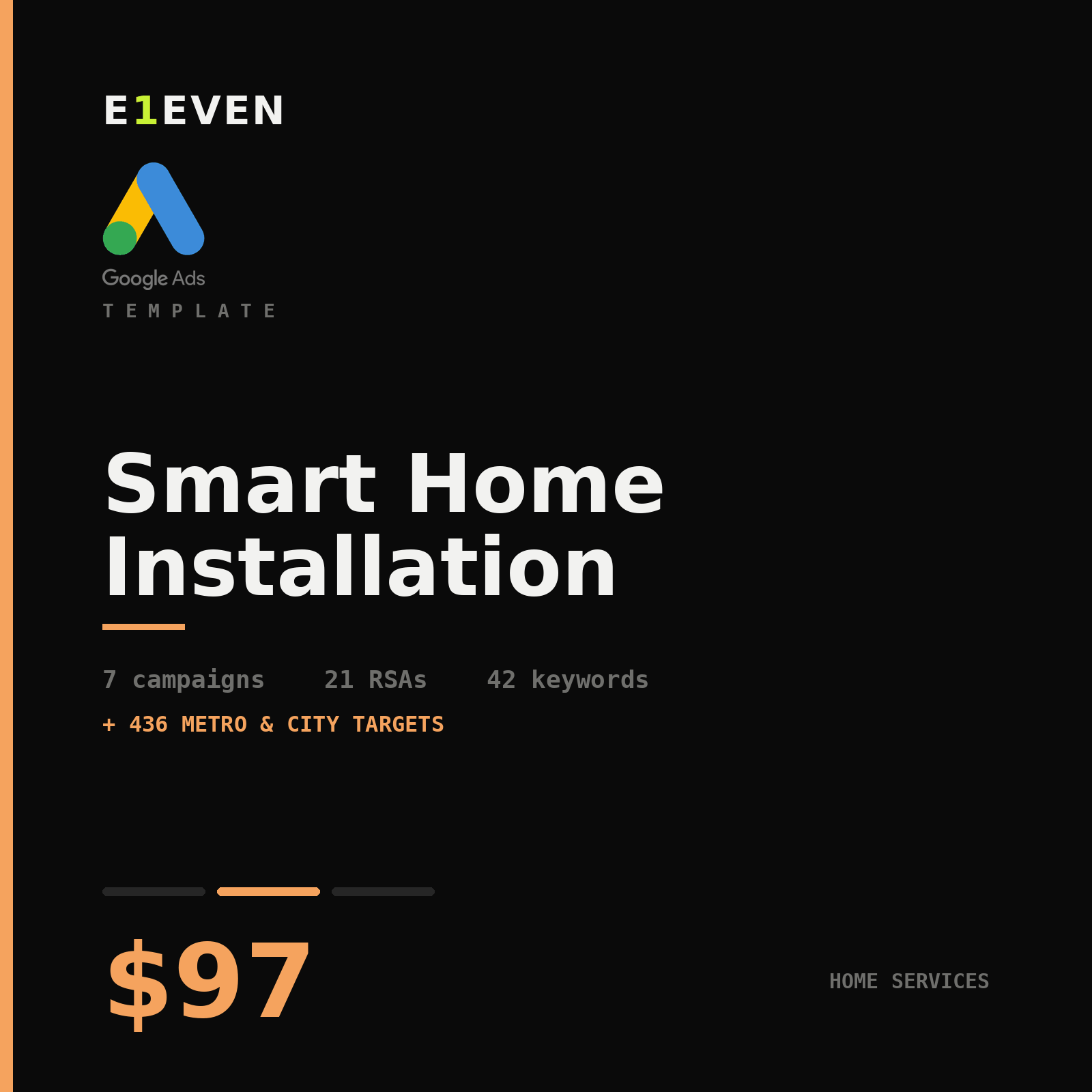 Smart Home Installation Google Ads Template - $97