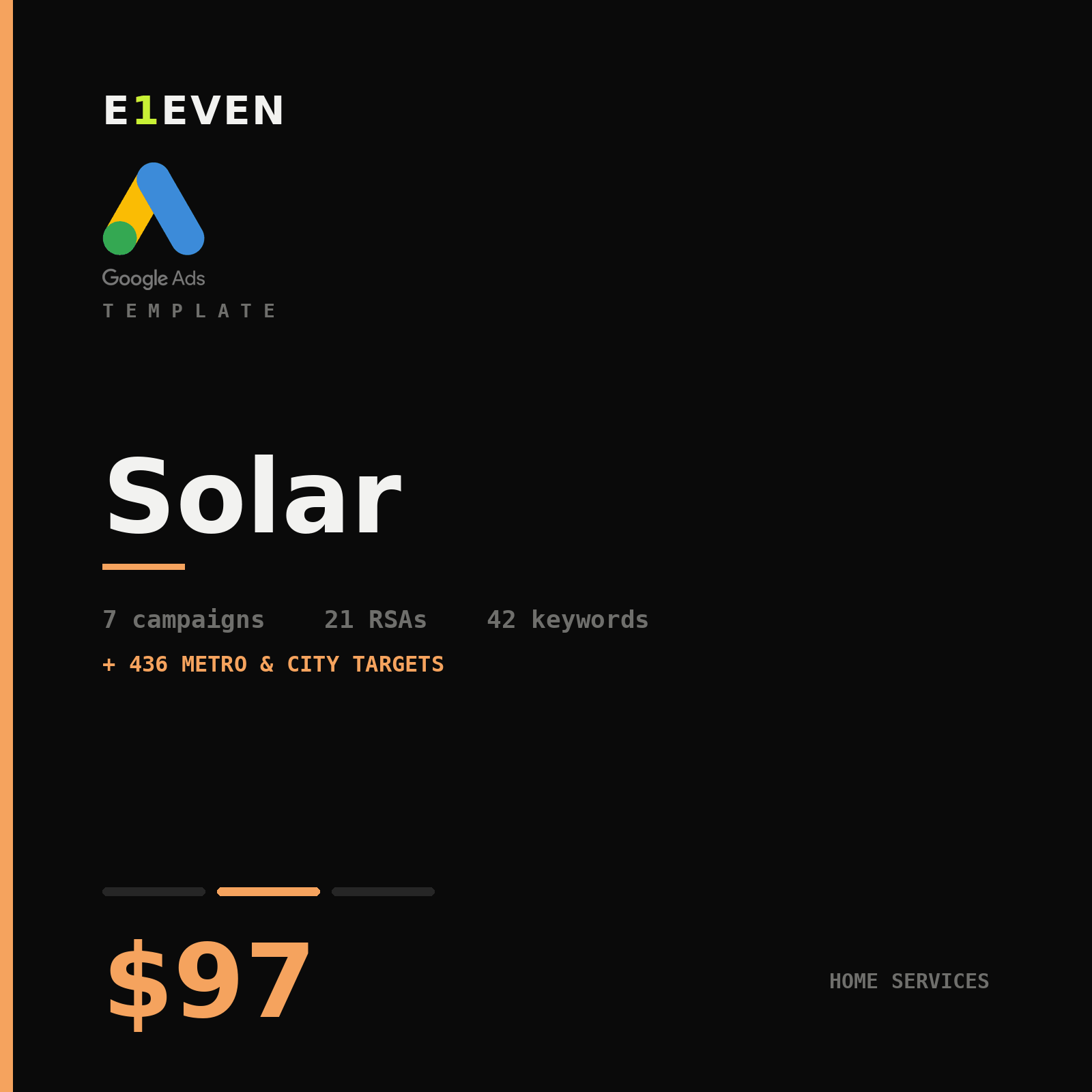 Solar Google Ads Template - $97