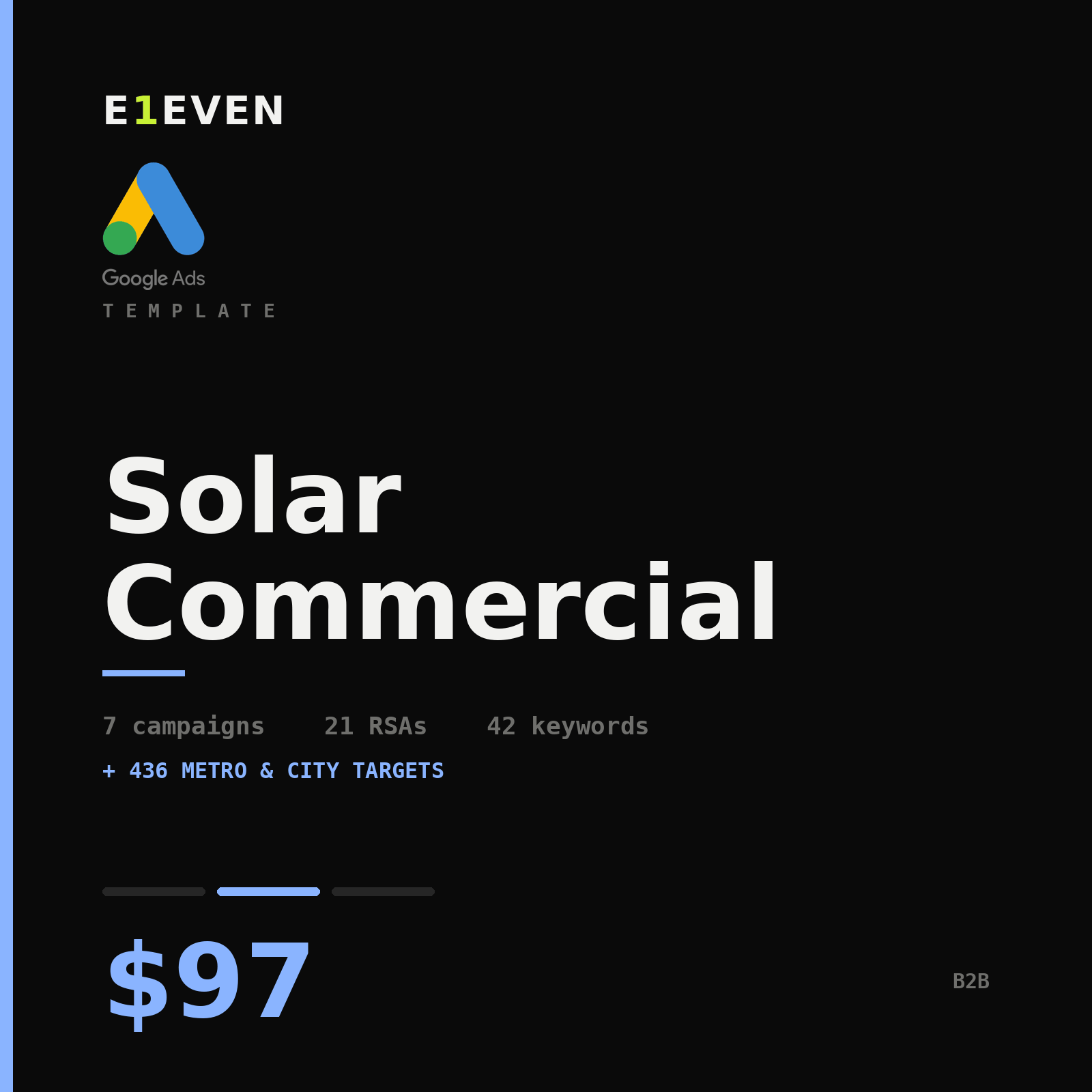 Solar Commercial Google Ads Template - $97