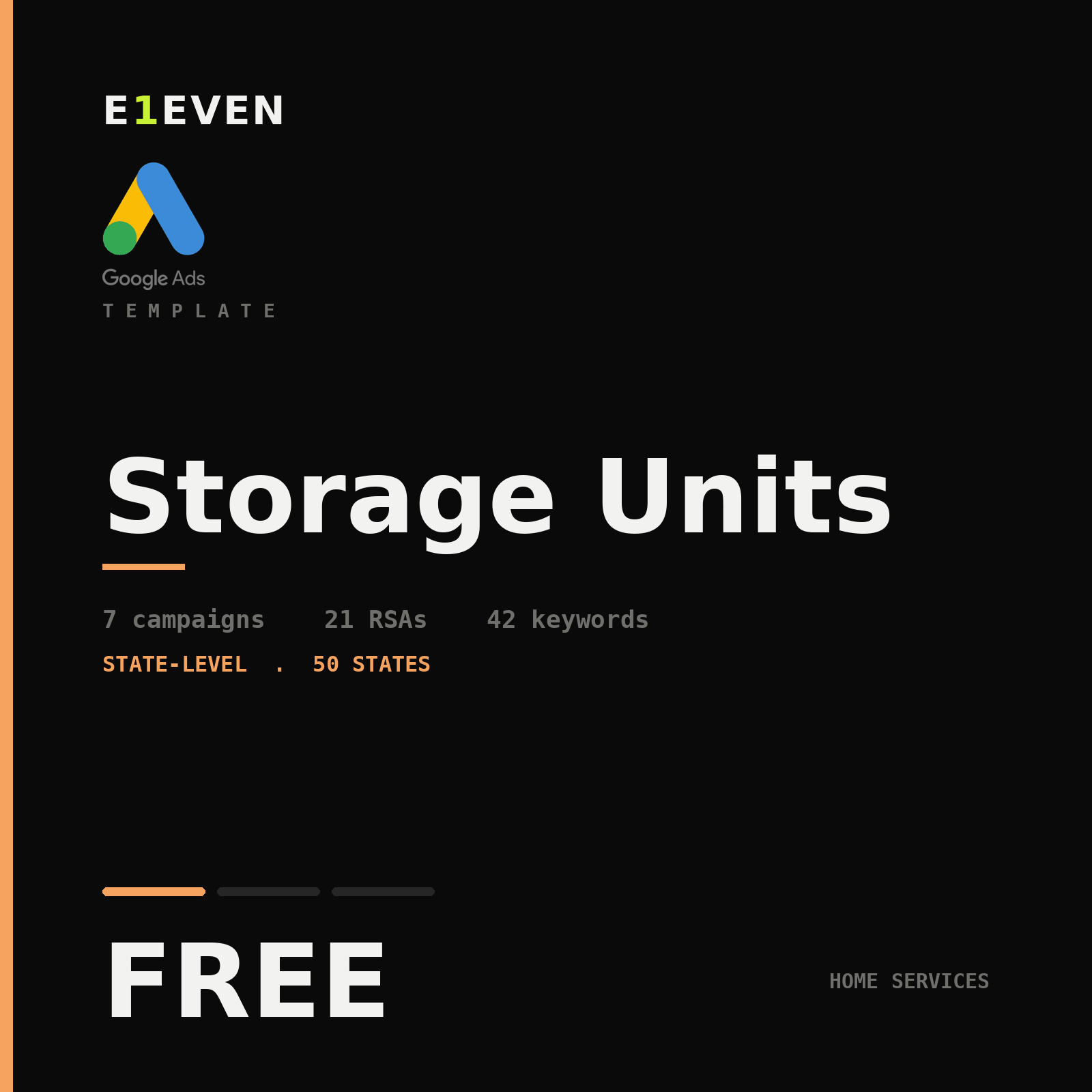 Storage Units Google Ads Template - Free