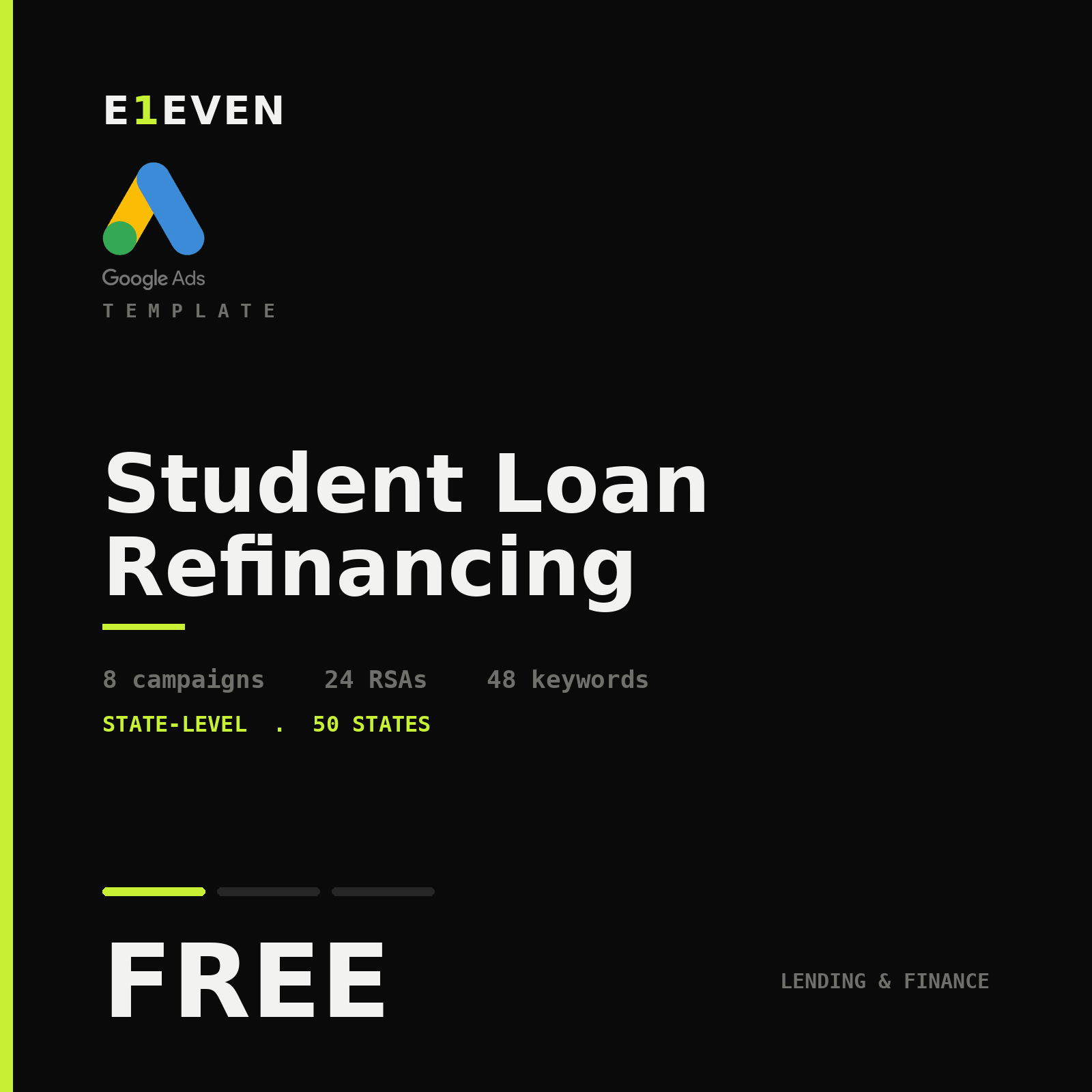 Student Loan Refinancing Google Ads Template - Free