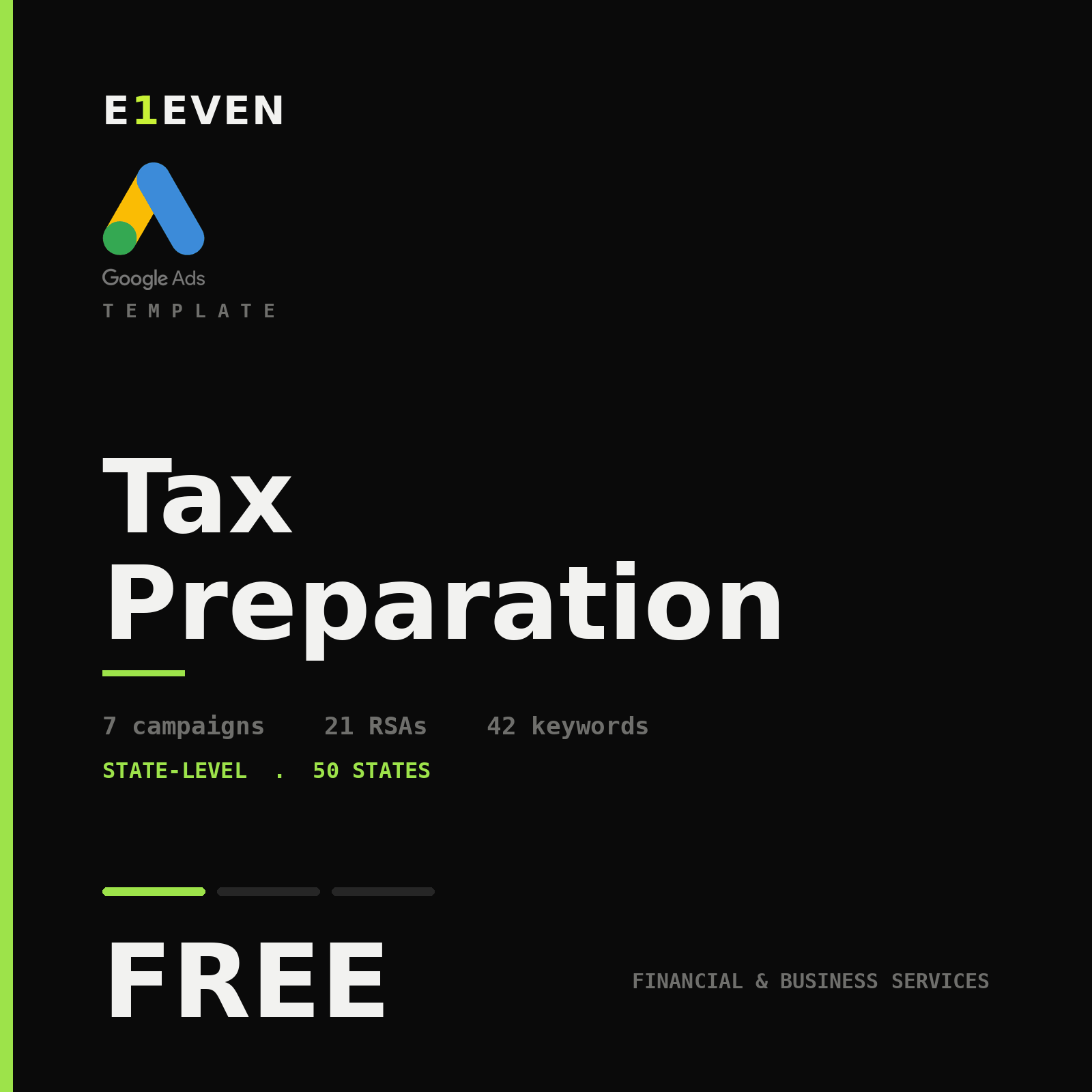 Tax Preparation Google Ads Template - Free