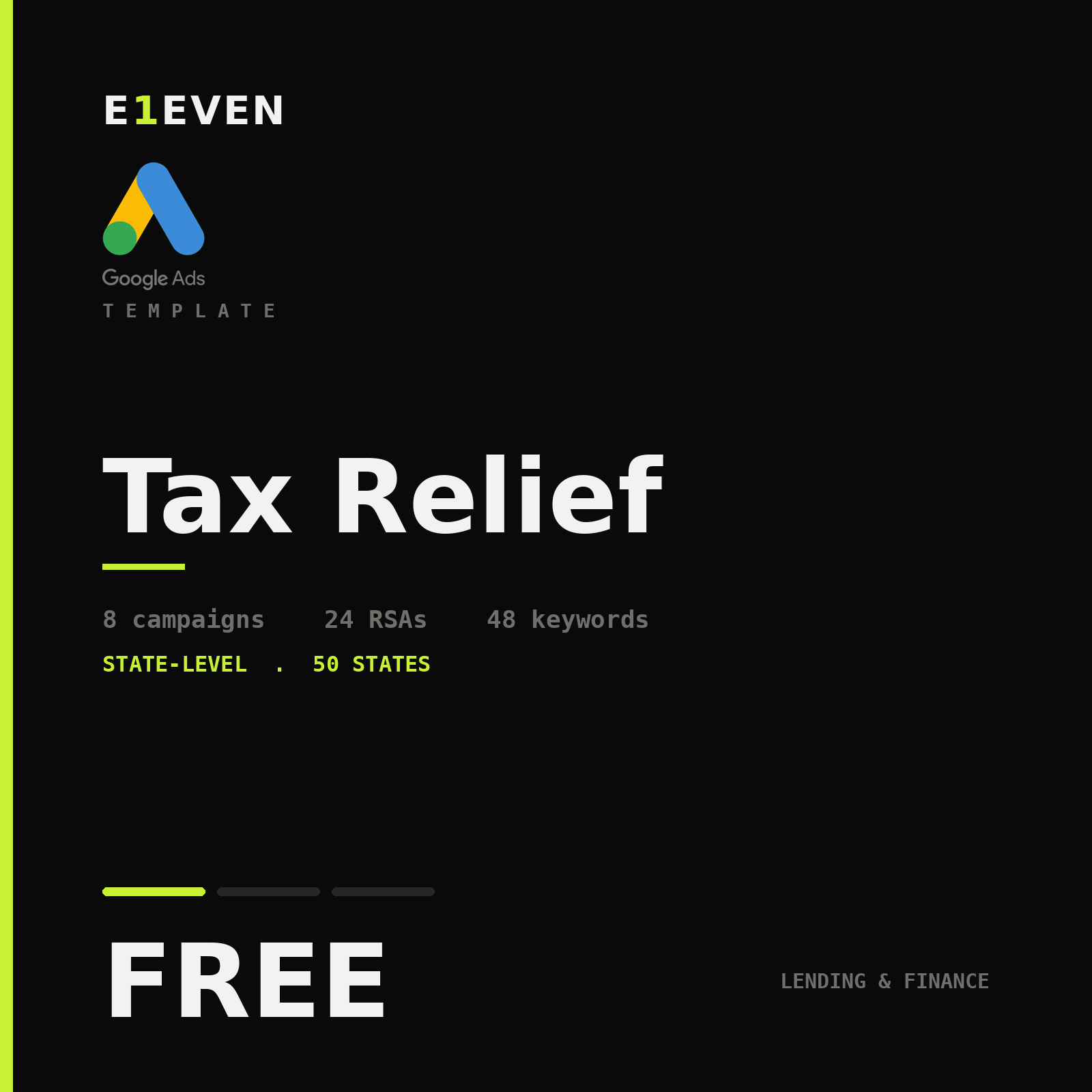 Tax Relief Google Ads Template - Free
