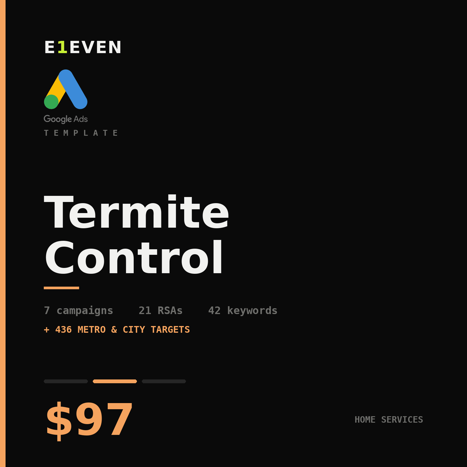 Termite Control Google Ads Template - $97