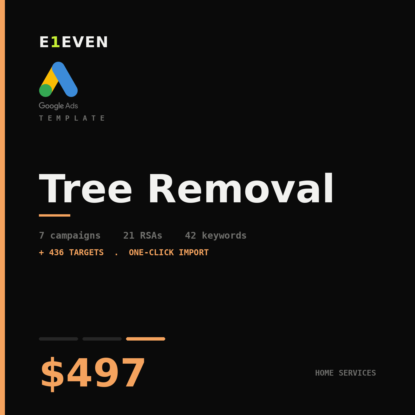 Tree Removal Google Ads Template - $497