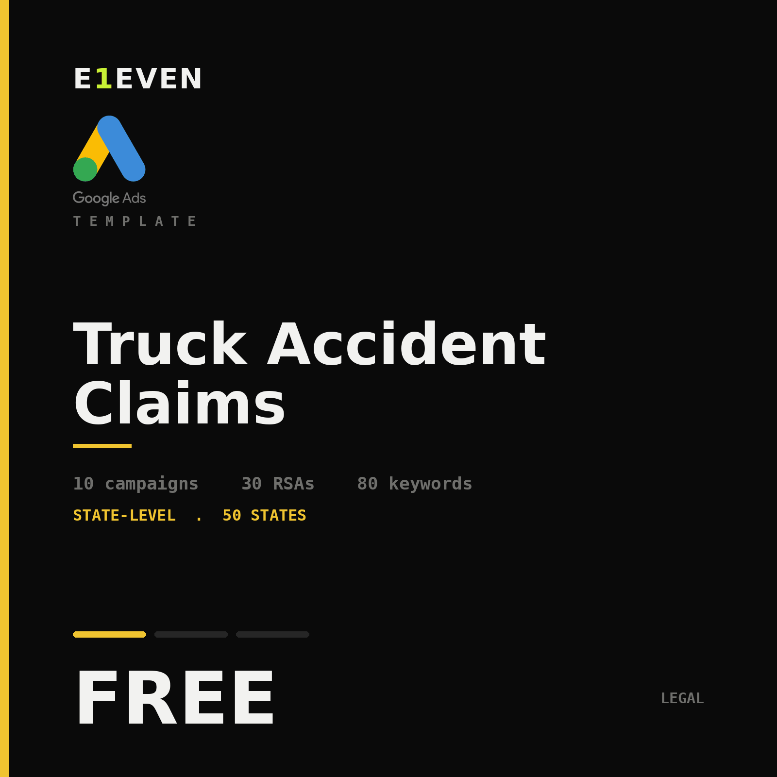 Truck Accident Claims Google Ads Template - Free
