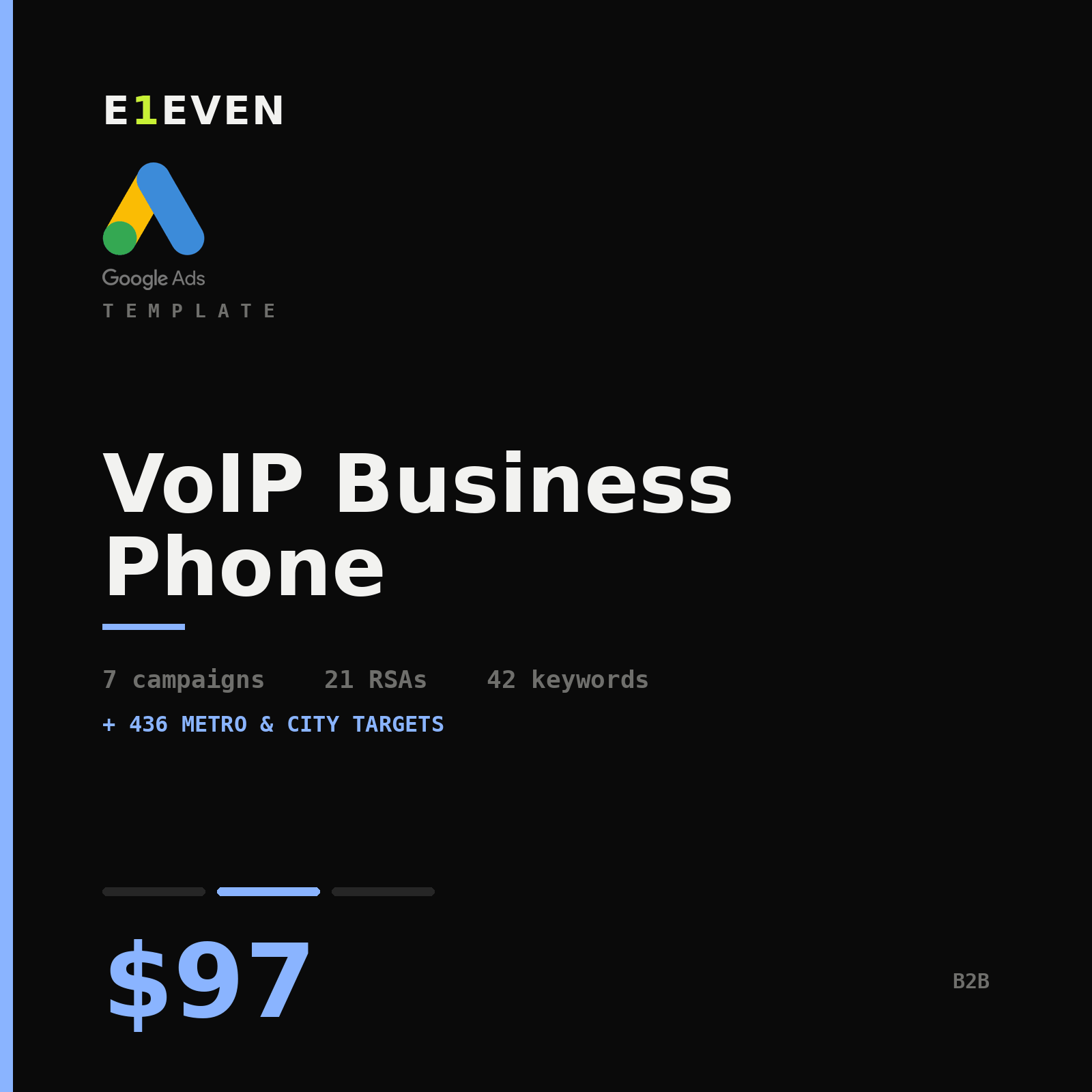 VoIP Business Phone Google Ads Template - $97