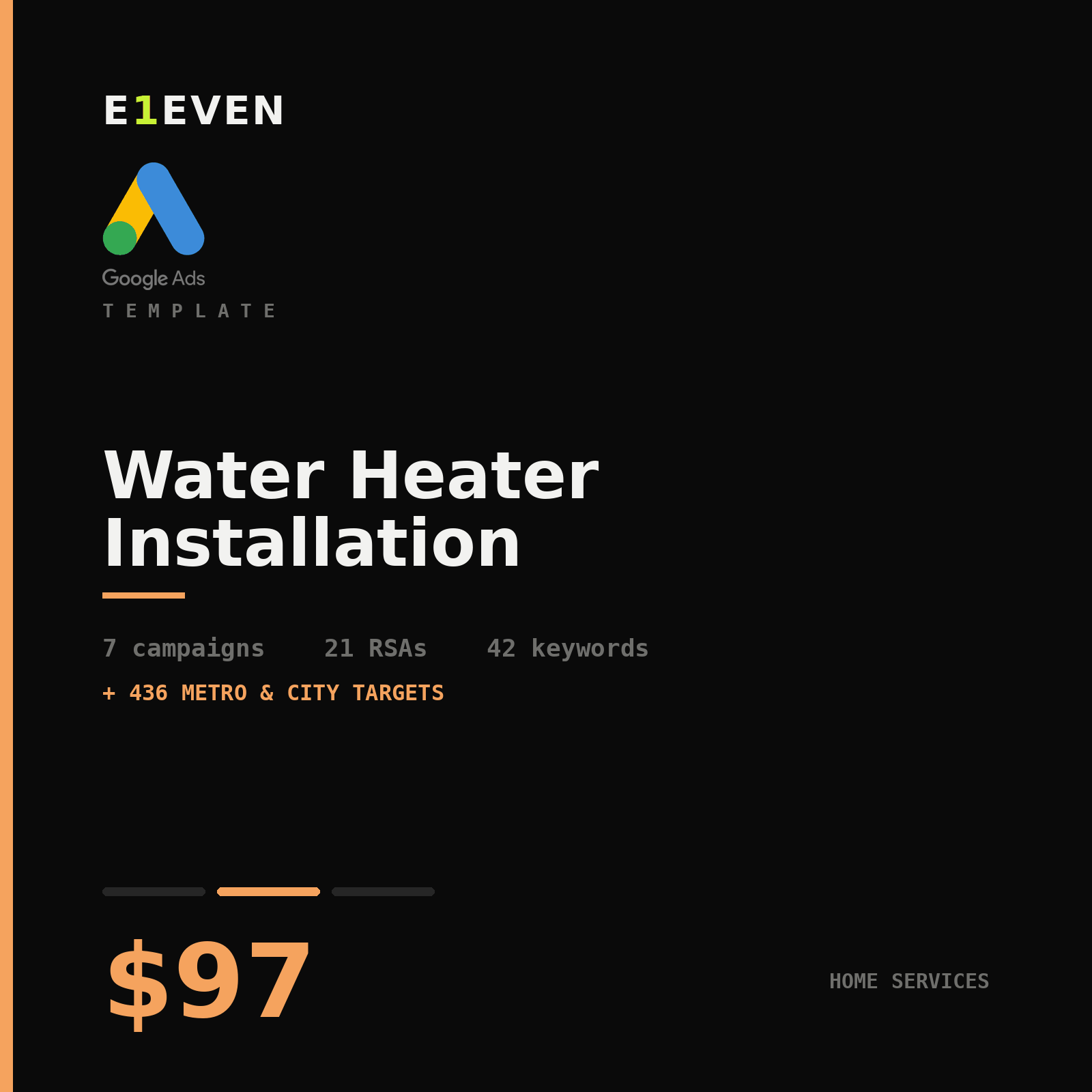 Water Heater Installation Google Ads Template - $97